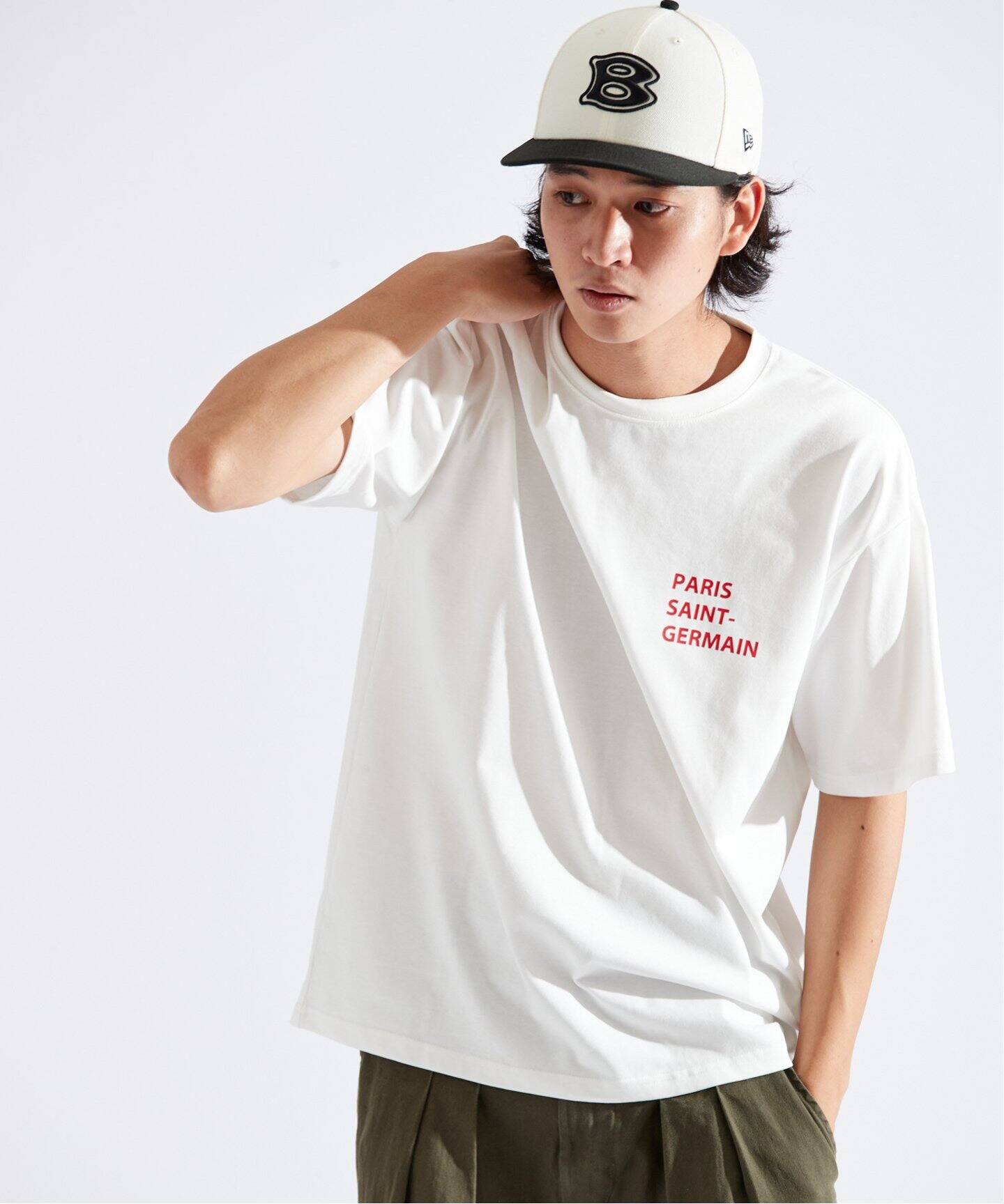 パリ・サンジェルマン Tシャツ パリサンジェルマン Tシャツ(L) (モノクロ) アパレル