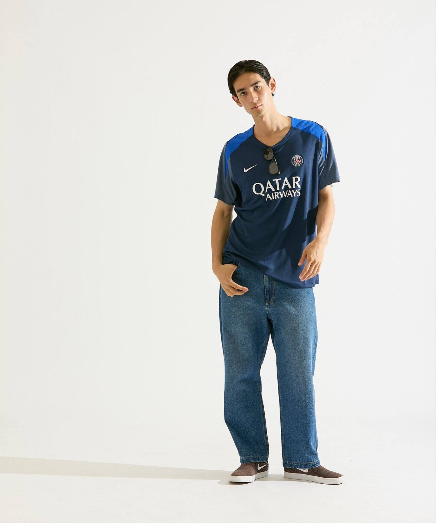 パリ・サンジェルマン PSG NIKE トレーニングシャツ ネイビー Mサイズ NIKE ナイキ 25/26 PSG パリサンジェルマン アカデミー PRO S/S