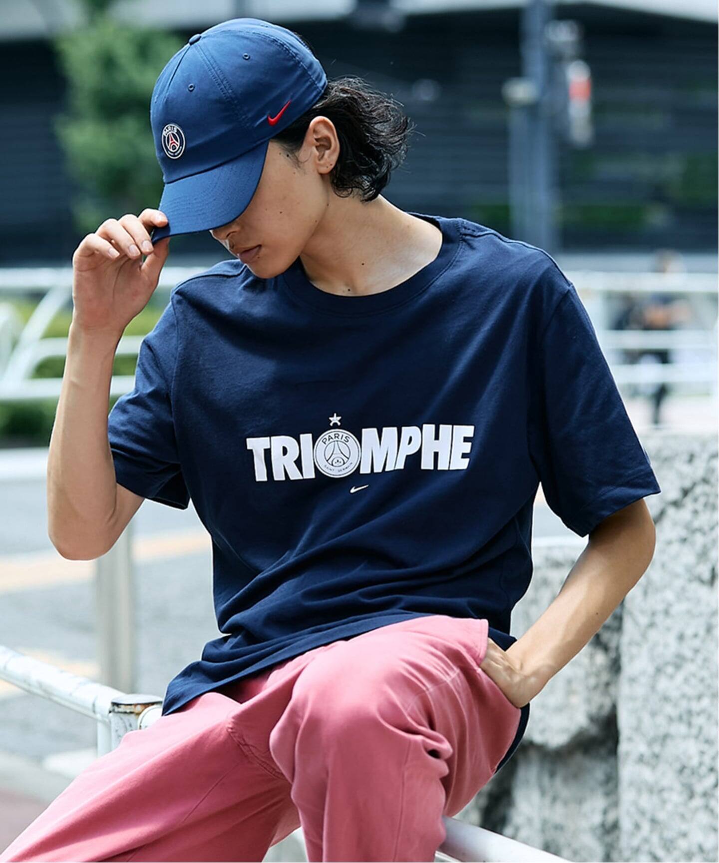 限定完売！ナイキパリサンジェルマンロゴTシャツS/PSG NIKEネイビー NIKE / ナイキ】PSG T-shirts Nike Men UCL 0200NZ-451（Tシャツ