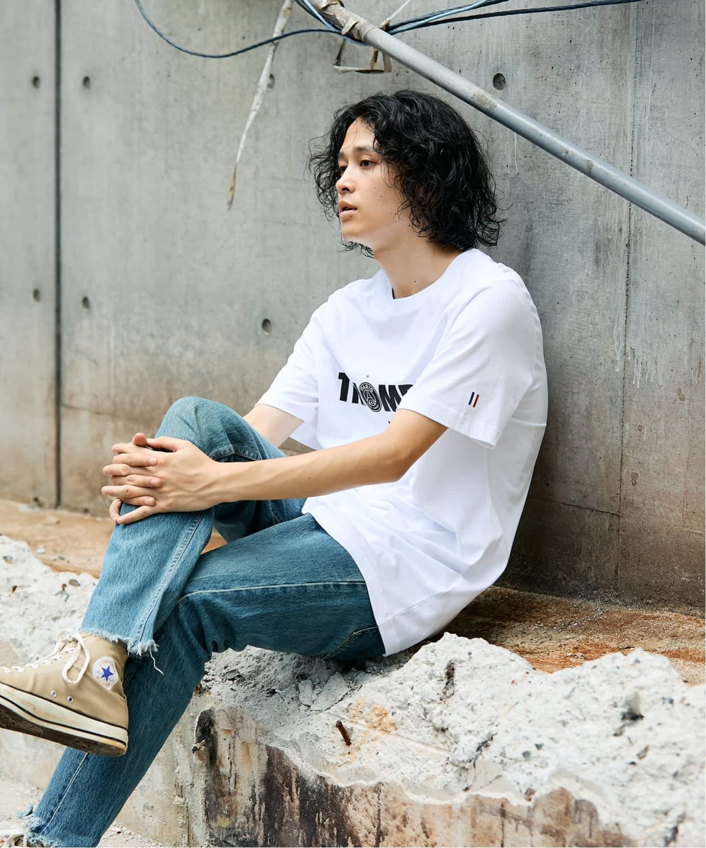 Nike Paris Saint-Germain ホワイトシャツ NIKE / ナイキ】PSG T-shirts Nike Men UCL A22717- 100（T