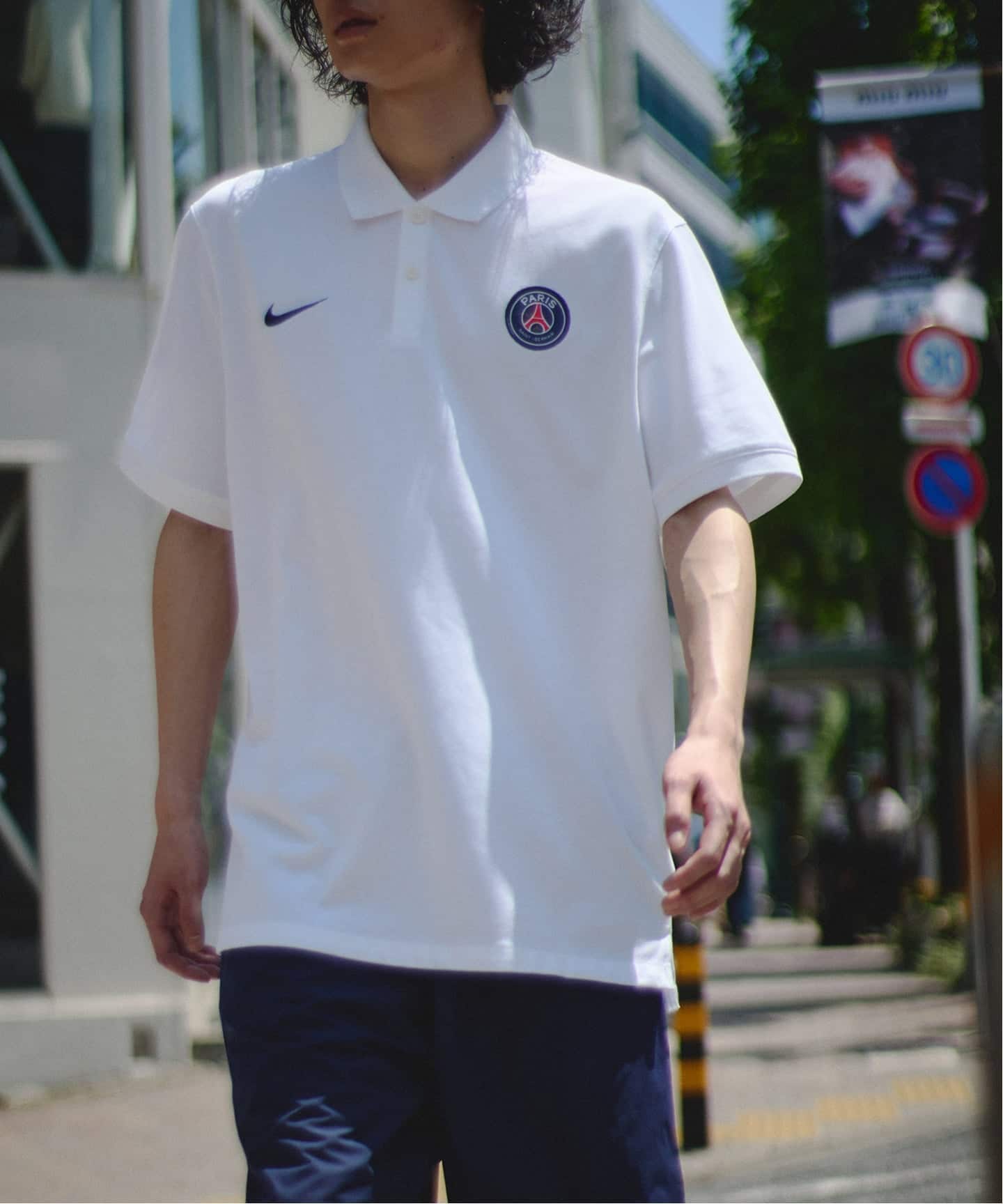 NIKE✖︎パリサンジェルマン　ポロシャツ NIKE PSG パリサンジェルマン コラボ ポロシャツ NAVY 半袖