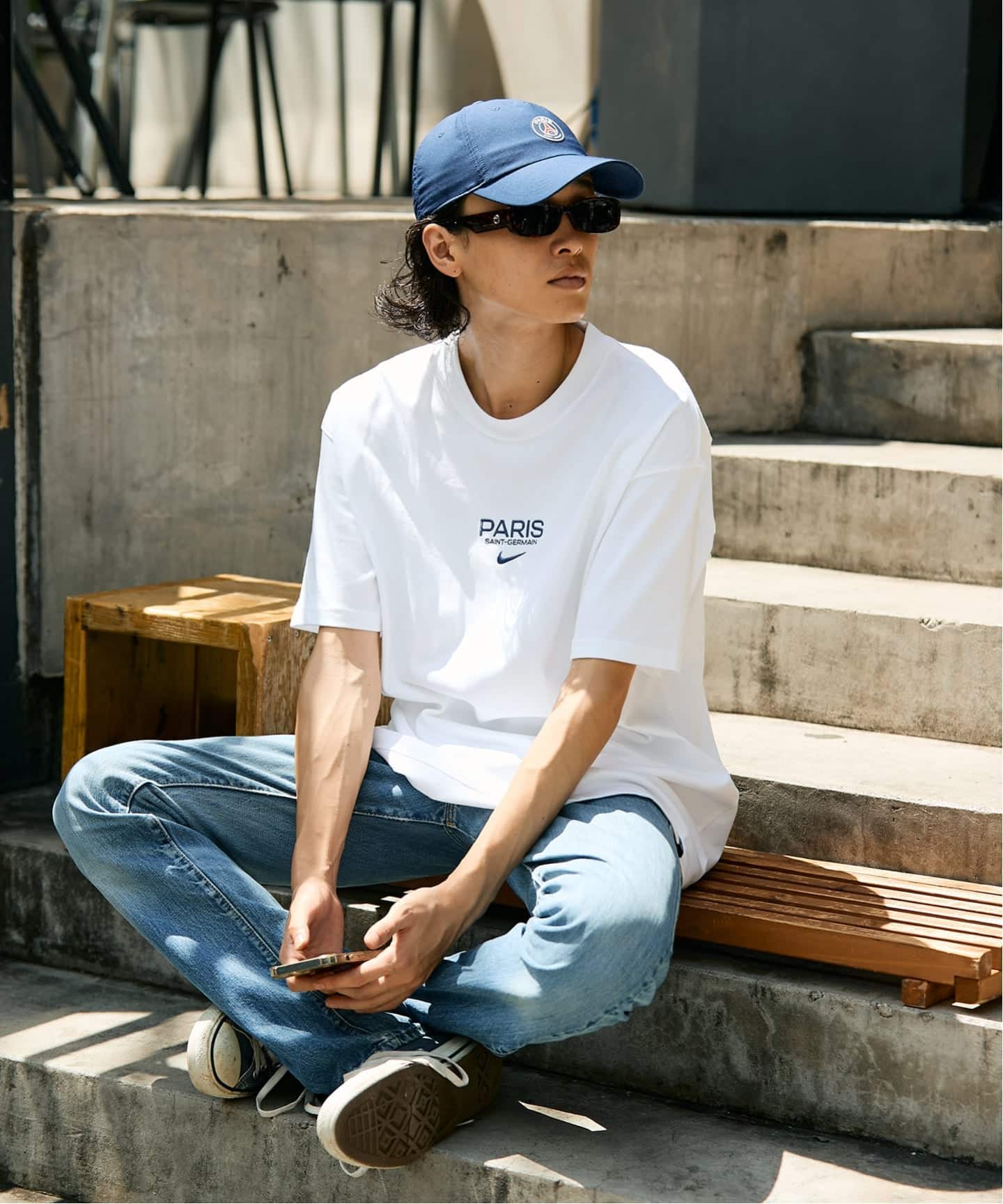 Nike パリ・サンジェルマン ホワイトシャツ M NIKE ナイキ メンズ サッカー/フットサル ライセンスシャツ PSG