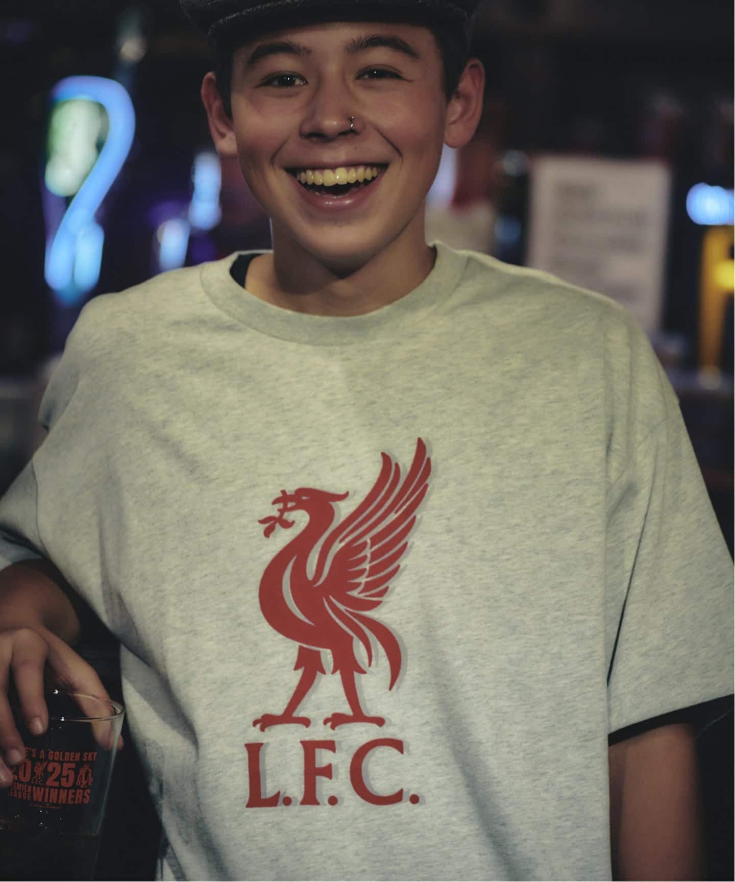 Liverpool FC / リバプール FC】VINTAGE FLOCKING PRINT Tシャツ（T
