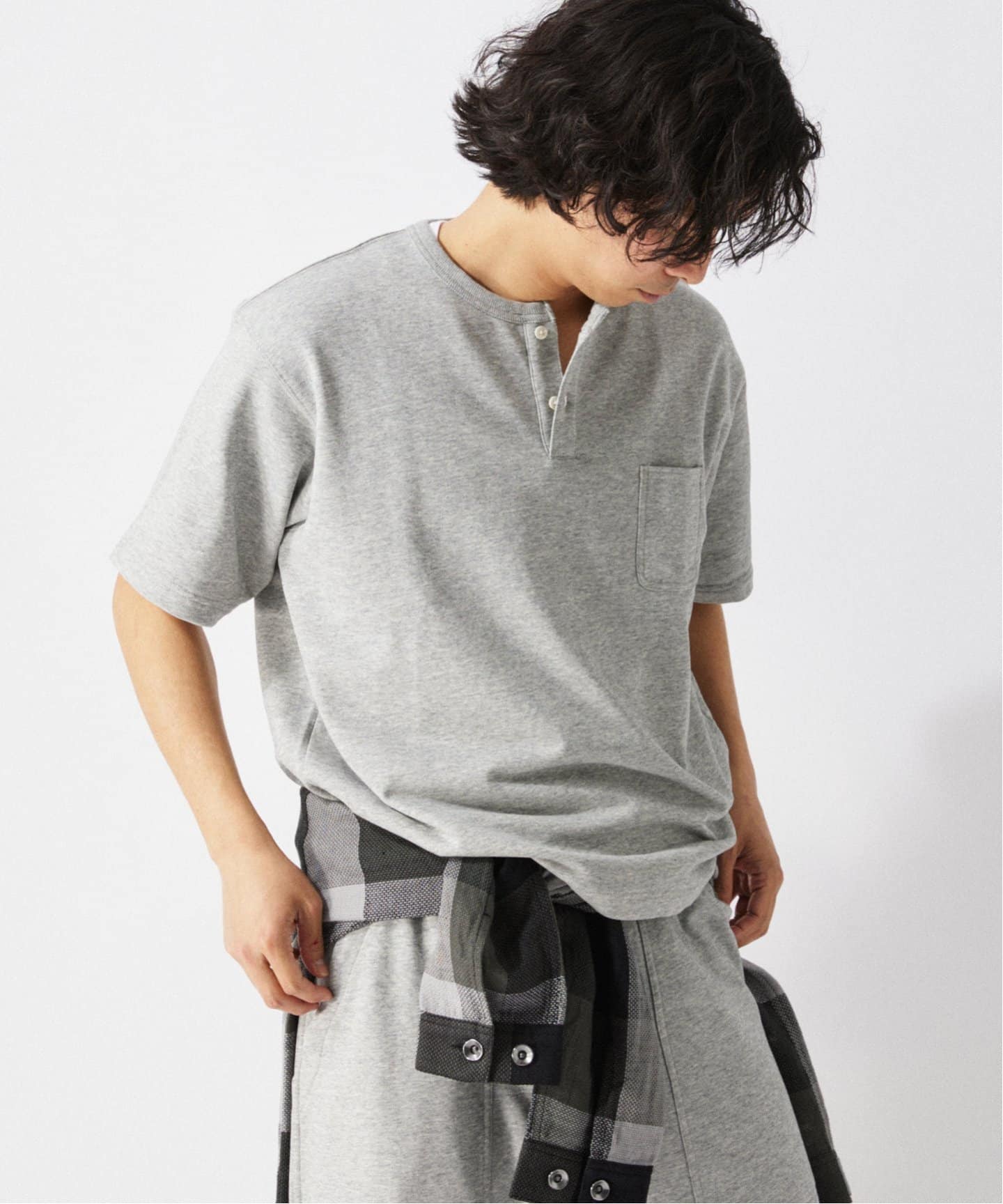 JOURNAL STANDARD relume コンパクトループヘンリーネック コンパクトループ ヘンリーネック 半袖 スウェット（Tシャツ