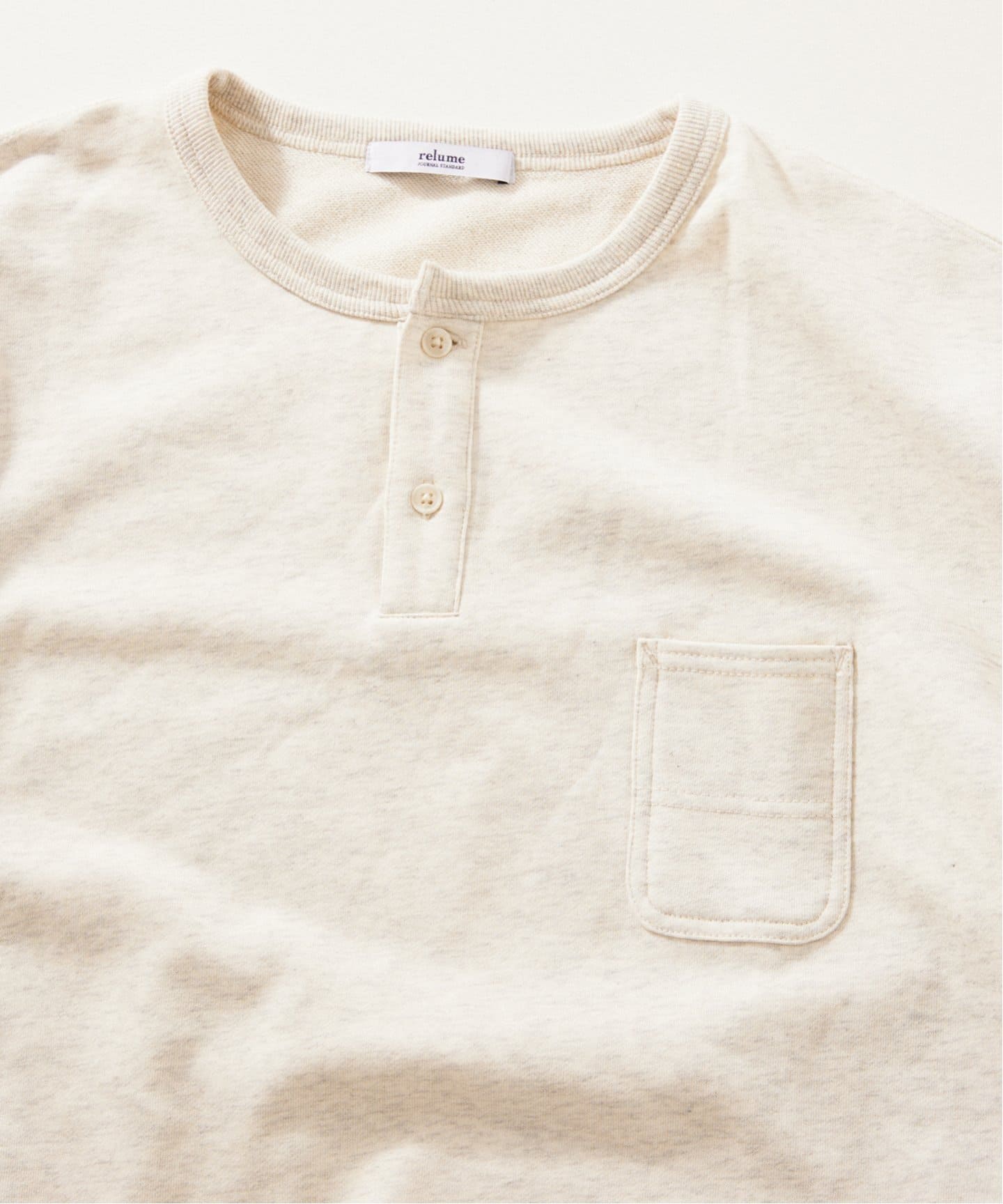 コンパクトループ ヘンリーネック 半袖 スウェット（Tシャツ