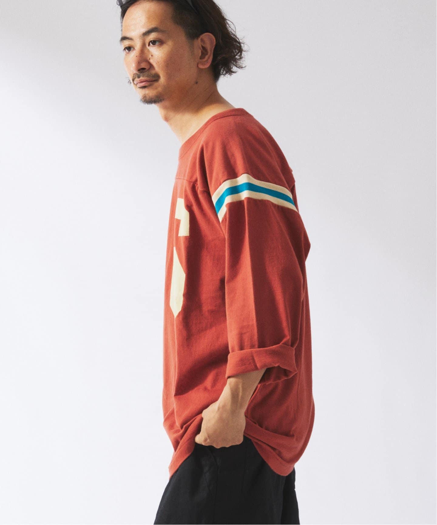 60s MASON 赤 フットボールTシャツ 背番号33 34-36 - メルカリ