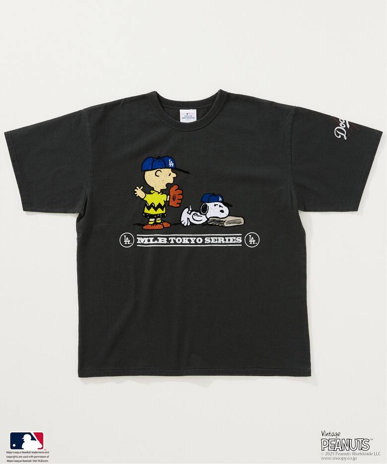 PEANUTS 別注 MLB開幕戦 ベースボール プリントTシャツ（Tシャツ 