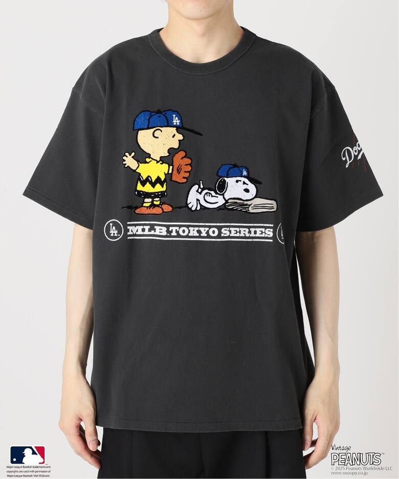 PEANUTS 別注 MLB開幕戦 ベースボール プリントTシャツ（Tシャツ 