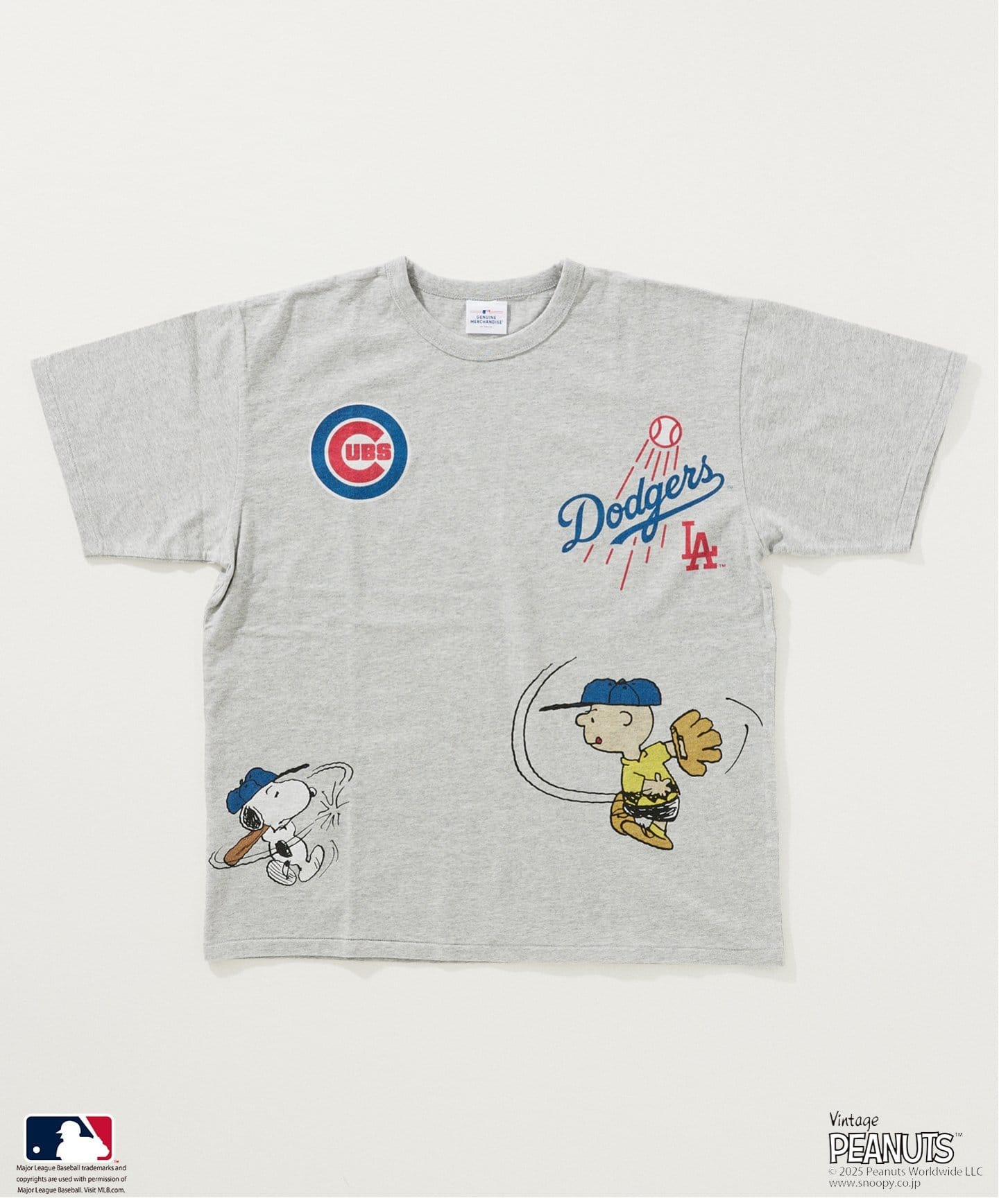スヌーピー PEANUTS MLB Tシャツ 開幕戦 PLAZA ドジャース スヌーピー PEANUTS MLB Tシャツ 開幕戦(ホワイト): 通常