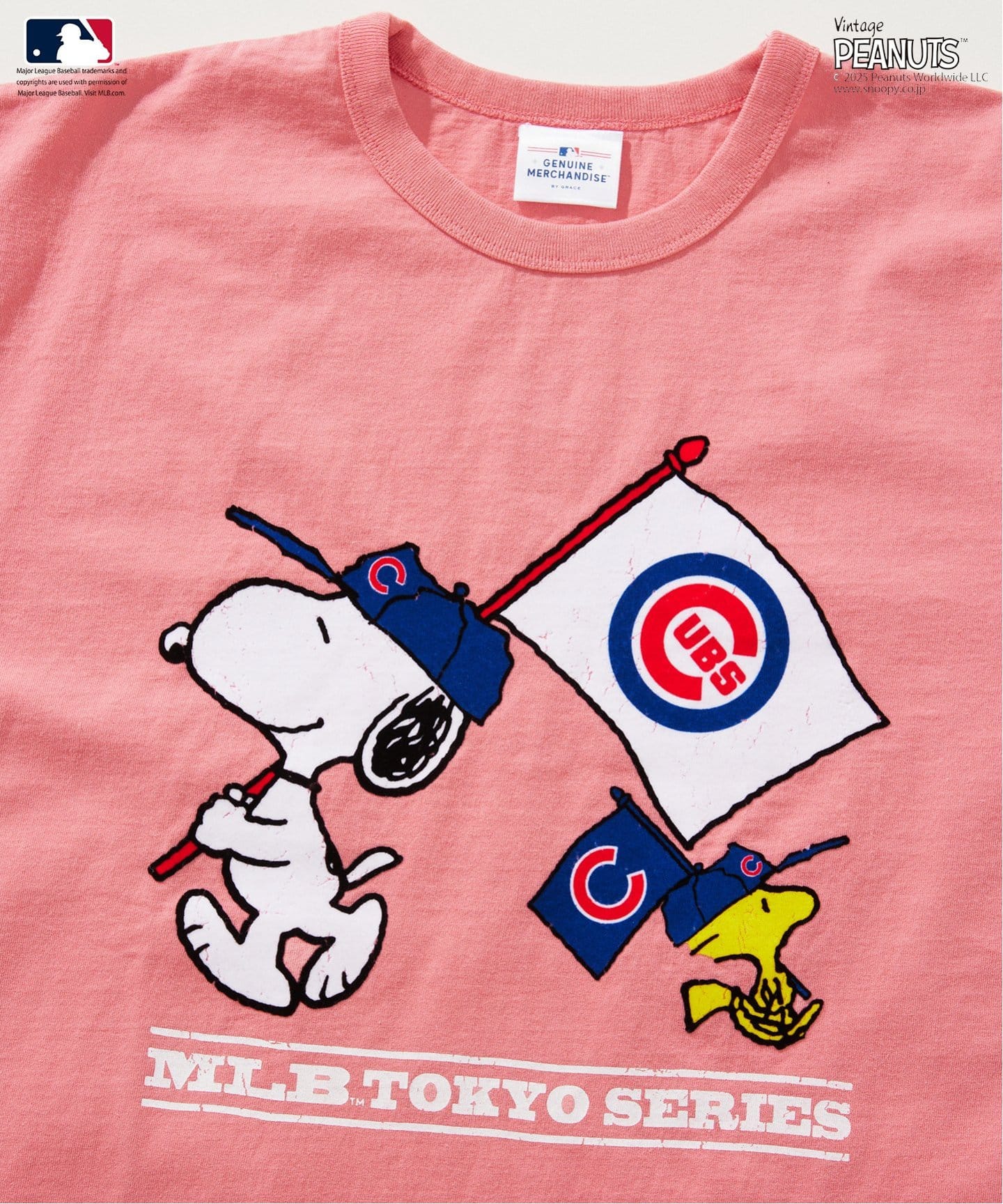 【新品・定価以下】PEANUTS別注MLB開幕戦ベースボールプリントTシャツ JOURNAL STANDARD relume｜PEANUTS 別注 MLB開幕戦 ベースボール