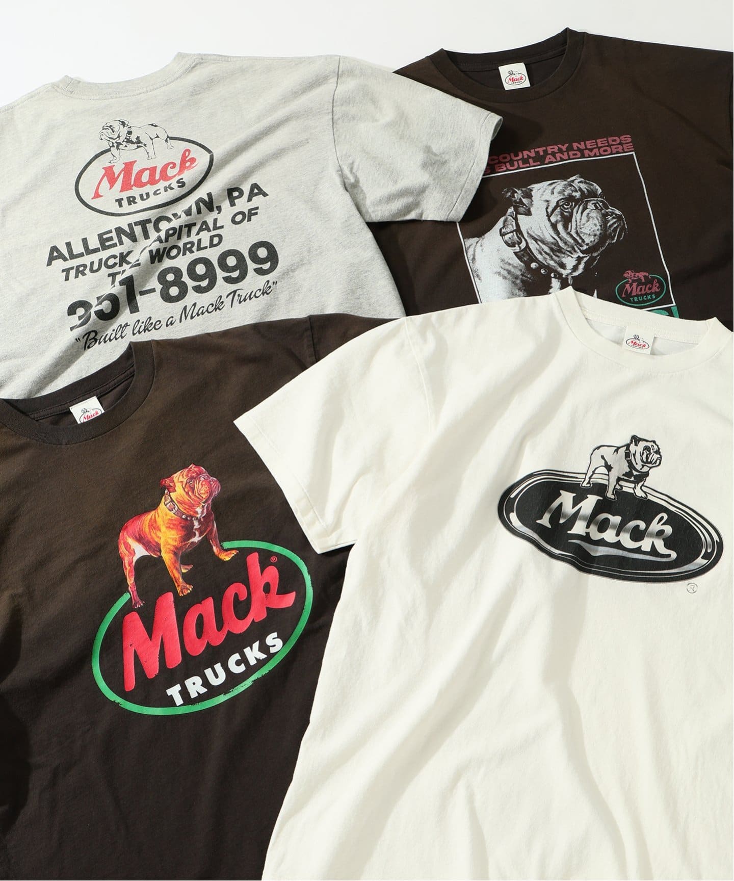 Macktrucks ロンT MACK TRUCKS / マック・トラックス 別注 フェード プリント Tシャツ（T