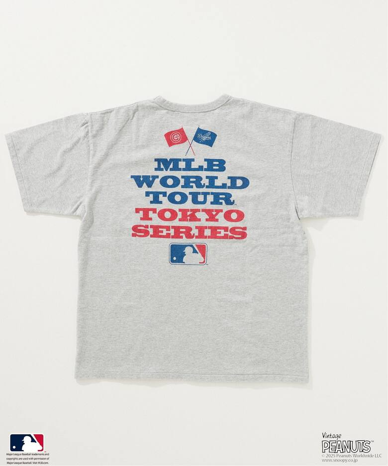 PEANUTS 別注 MLB開幕戦 ベースボール プリントTシャツ（Tシャツ 