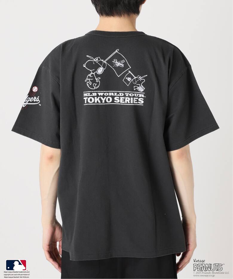 PEANUTS 別注 MLB開幕戦 ベースボール プリントTシャツ（Tシャツ 