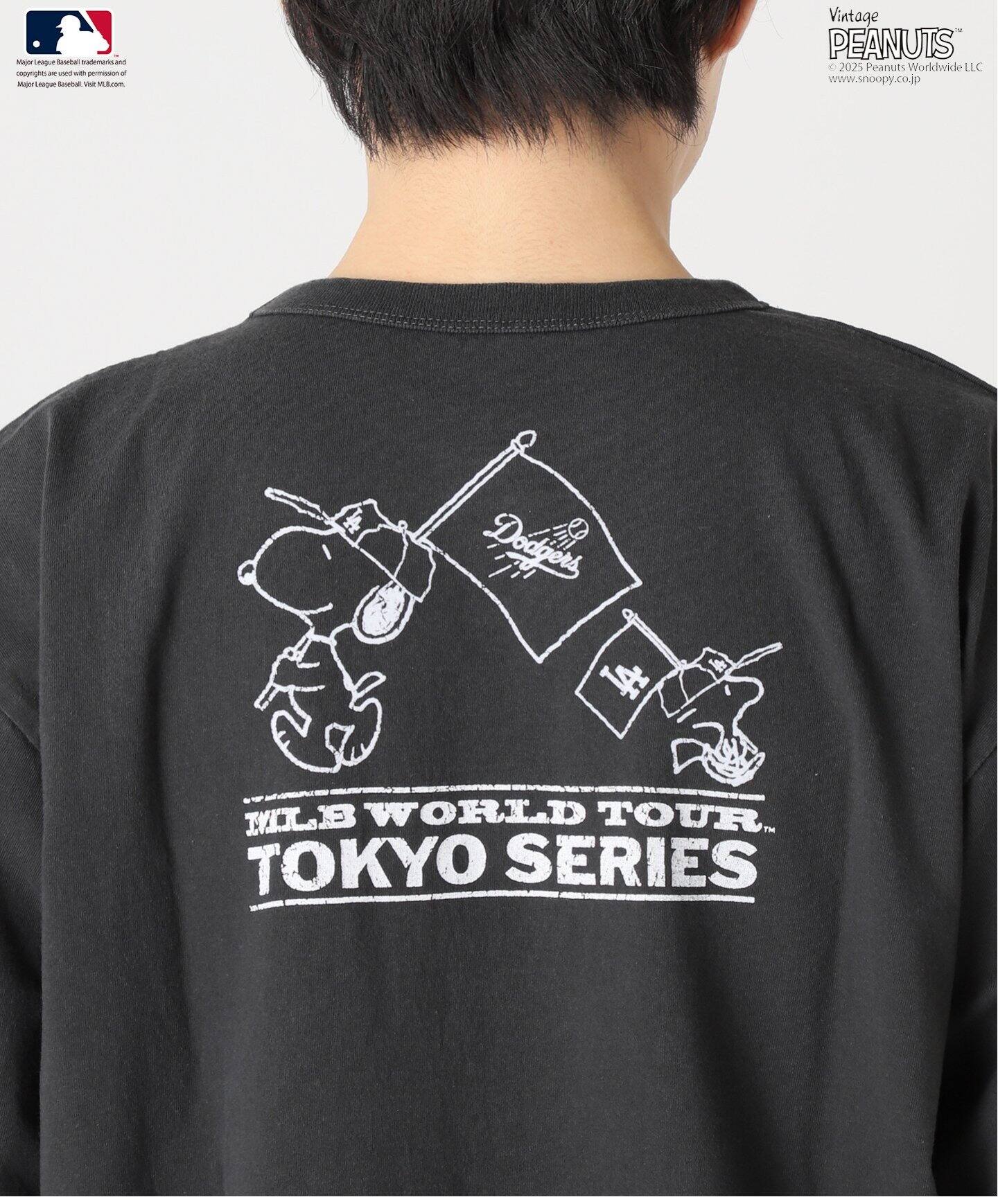 PEANUTS 別注 MLB開幕戦 ベースボール プリントTシャツ（Tシャツ