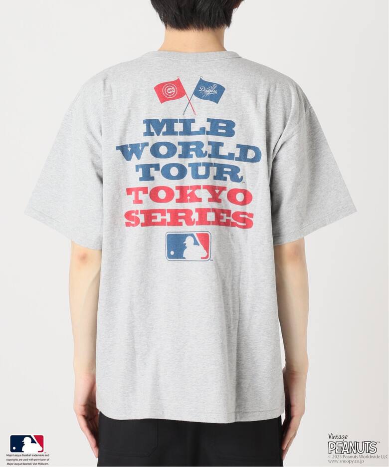 PEANUTS 別注 MLB開幕戦 ベースボール プリントTシャツ（Tシャツ 