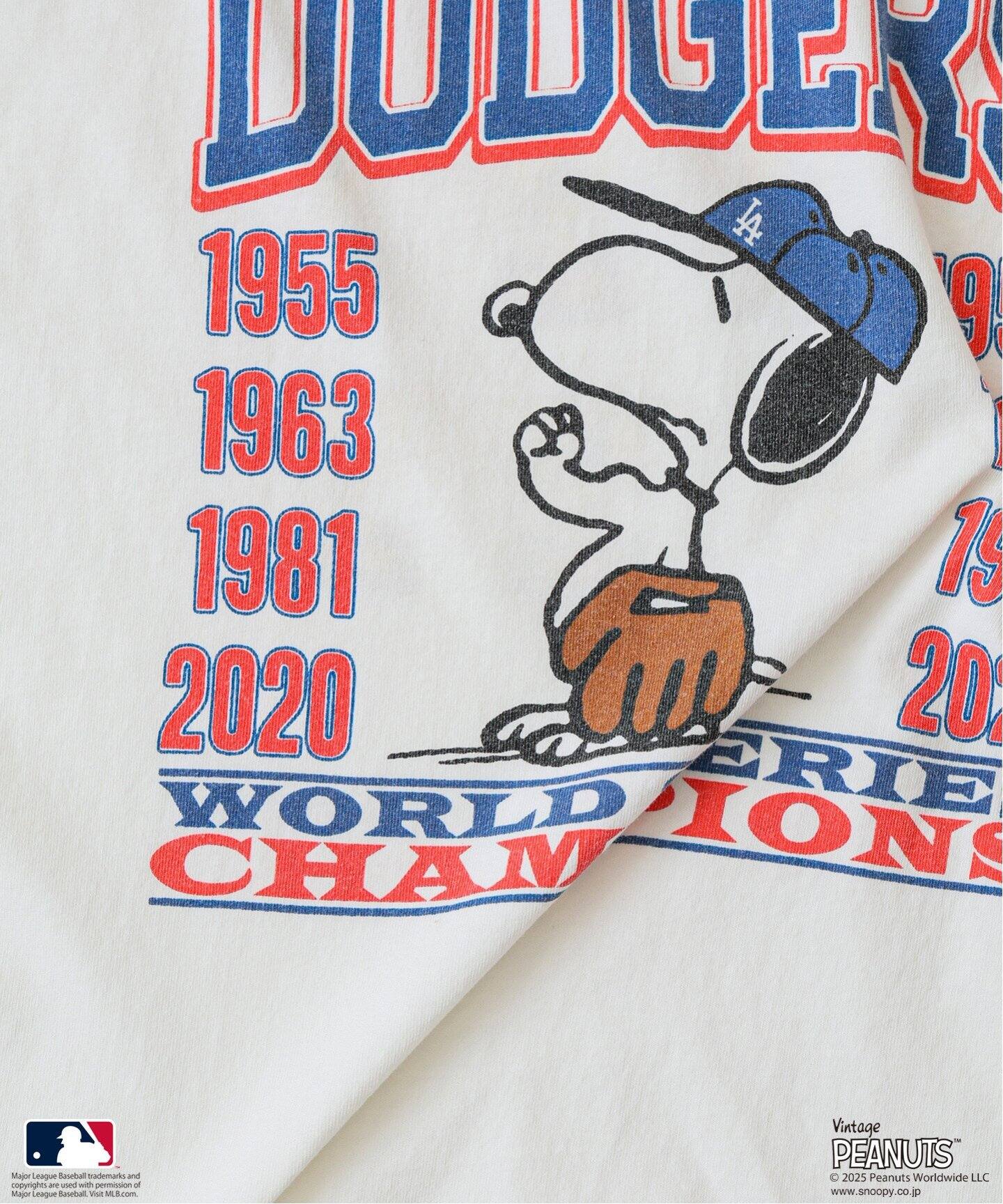 PEANUTS 別注 MLB ベースボール プリントTシャツ（Tシャツ／カットソー