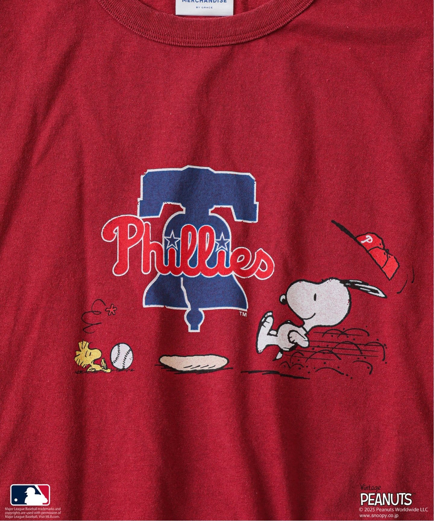 PEANUTS 別注 MLB ベースボール プリントTシャツ（Tシャツ／カットソー