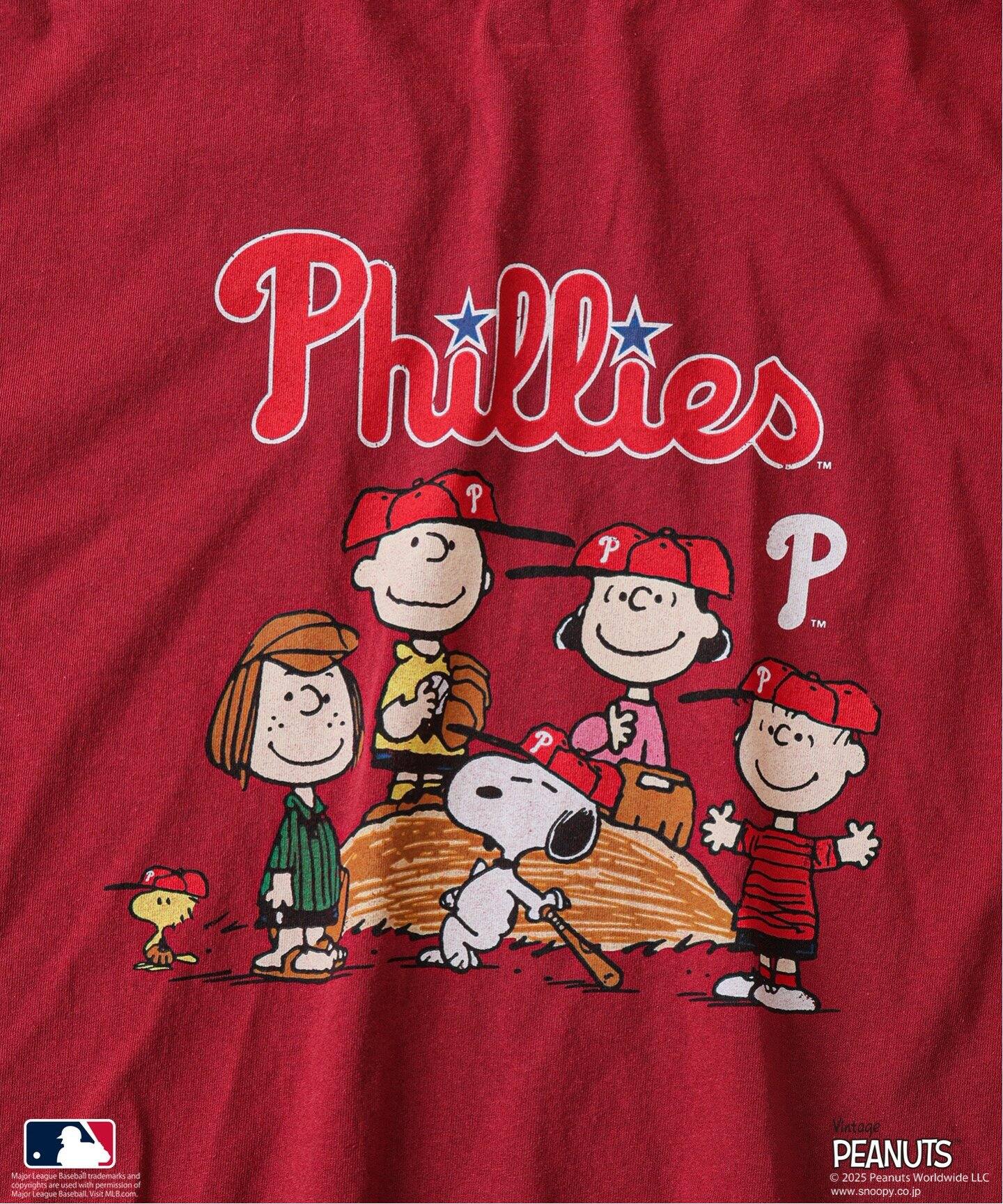 PEANUTS 別注 MLB ベースボール プリントTシャツ（Tシャツ／カットソー