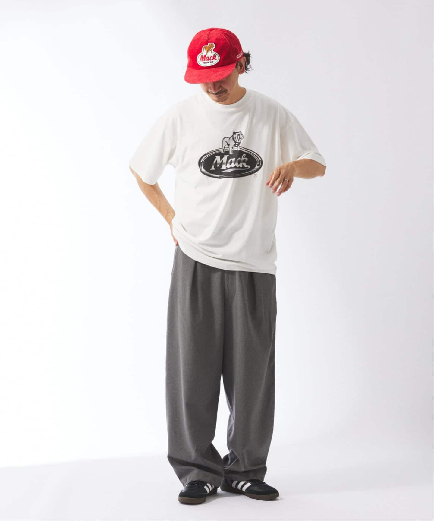 追加》MACK TRUCKS / マック・トラックス 別注 フェード プリント T