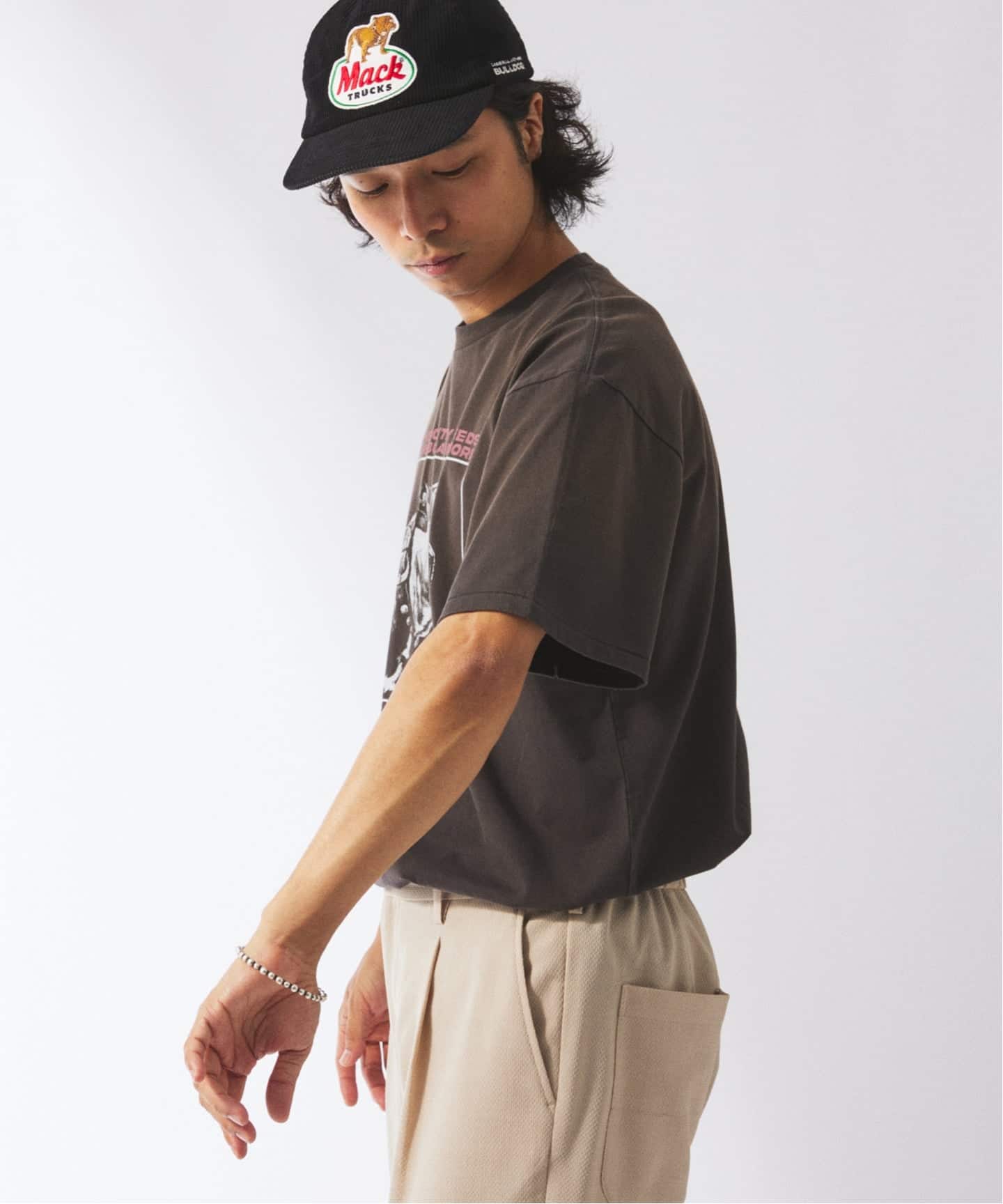 追加》MACK TRUCKS / マック・トラックス 別注 フェード プリント T