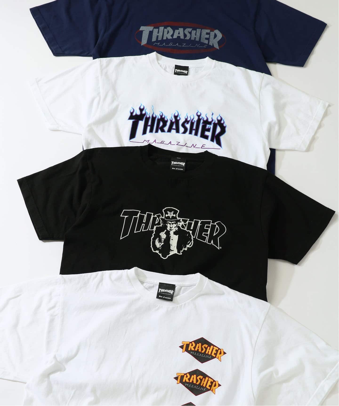 【THRATHER /スラッシャー】別注/マガジンT和Tシャツ THRASHERスラッシャーマガジンロゴプリントTシャツヴィンテージ