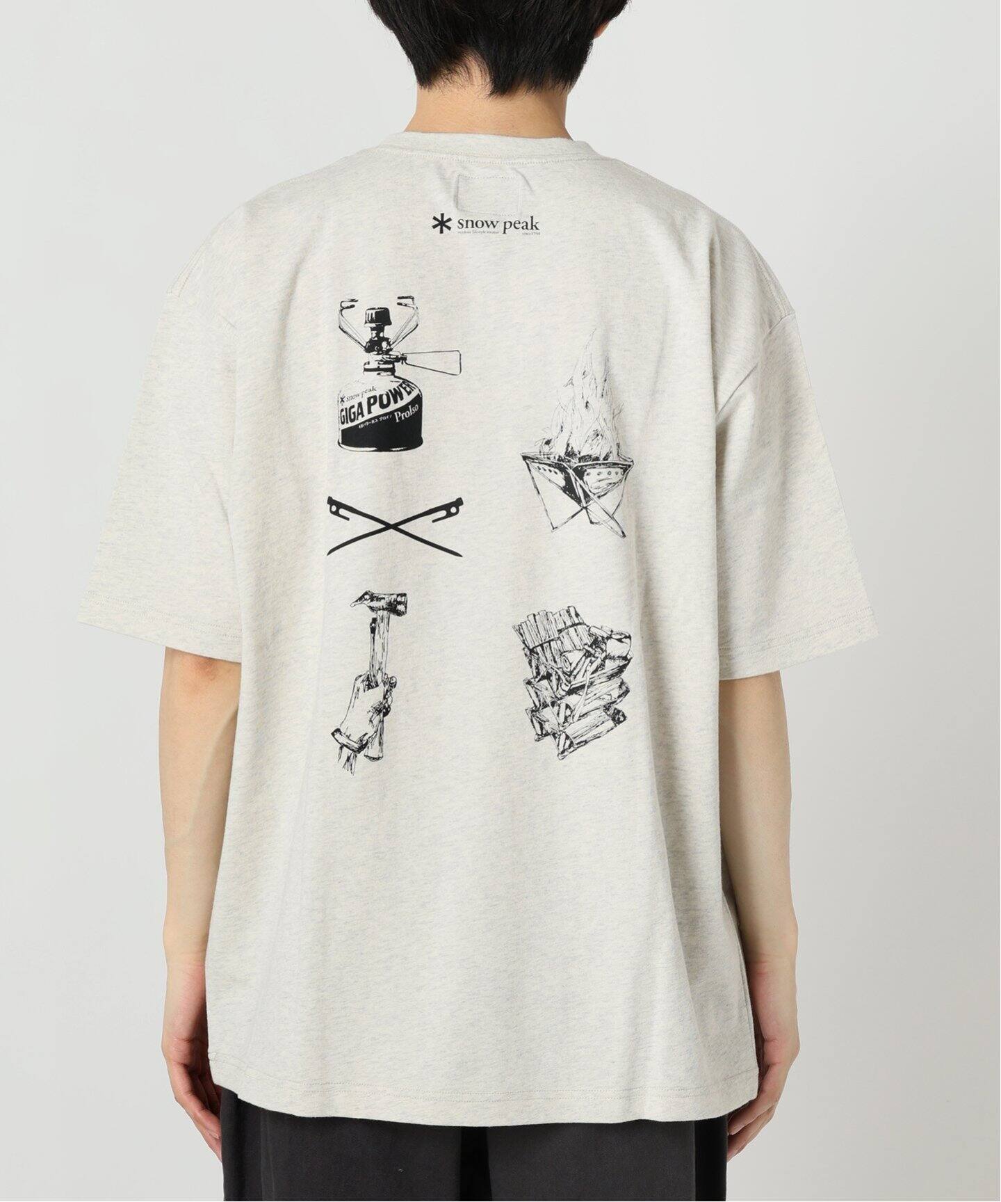snow peak ホワイト　Tシャツ Snow Peak Onepoint Logo Long Sleeve T-Shirt - White | Flatspot