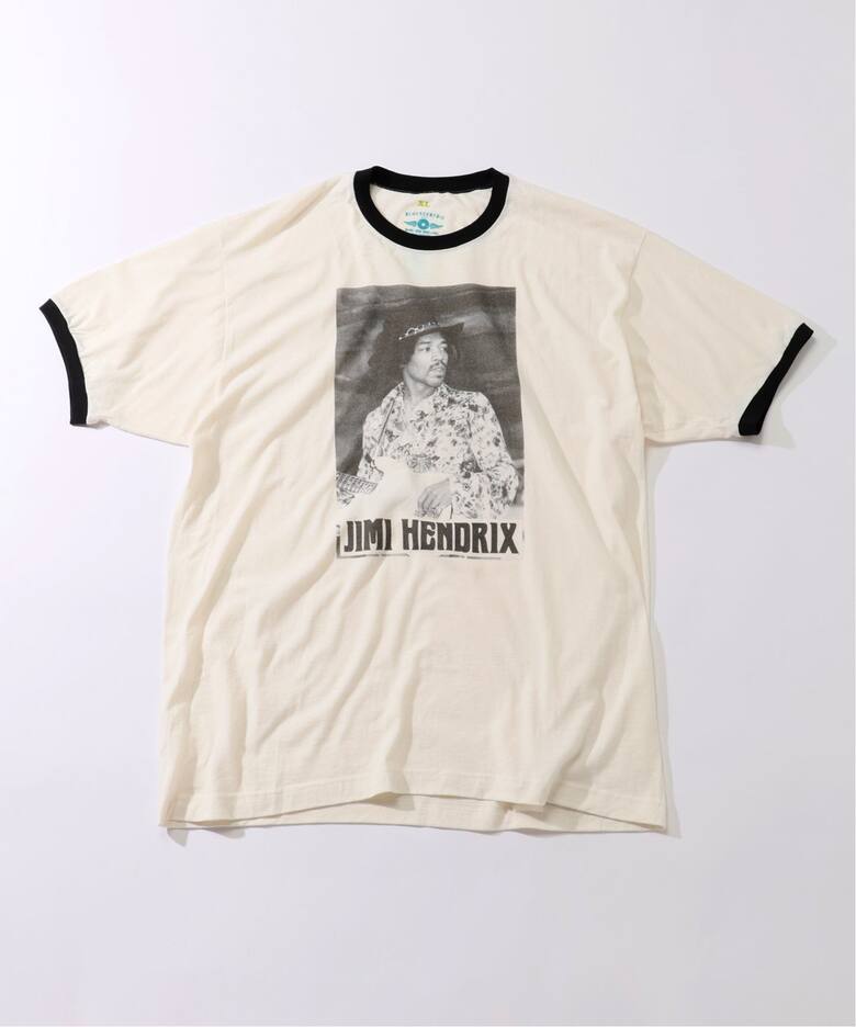 BLUESCENTRIC 別注 リンガーT ”JIMI HENDRIX WOBURN PHOTO”（Tシャツ