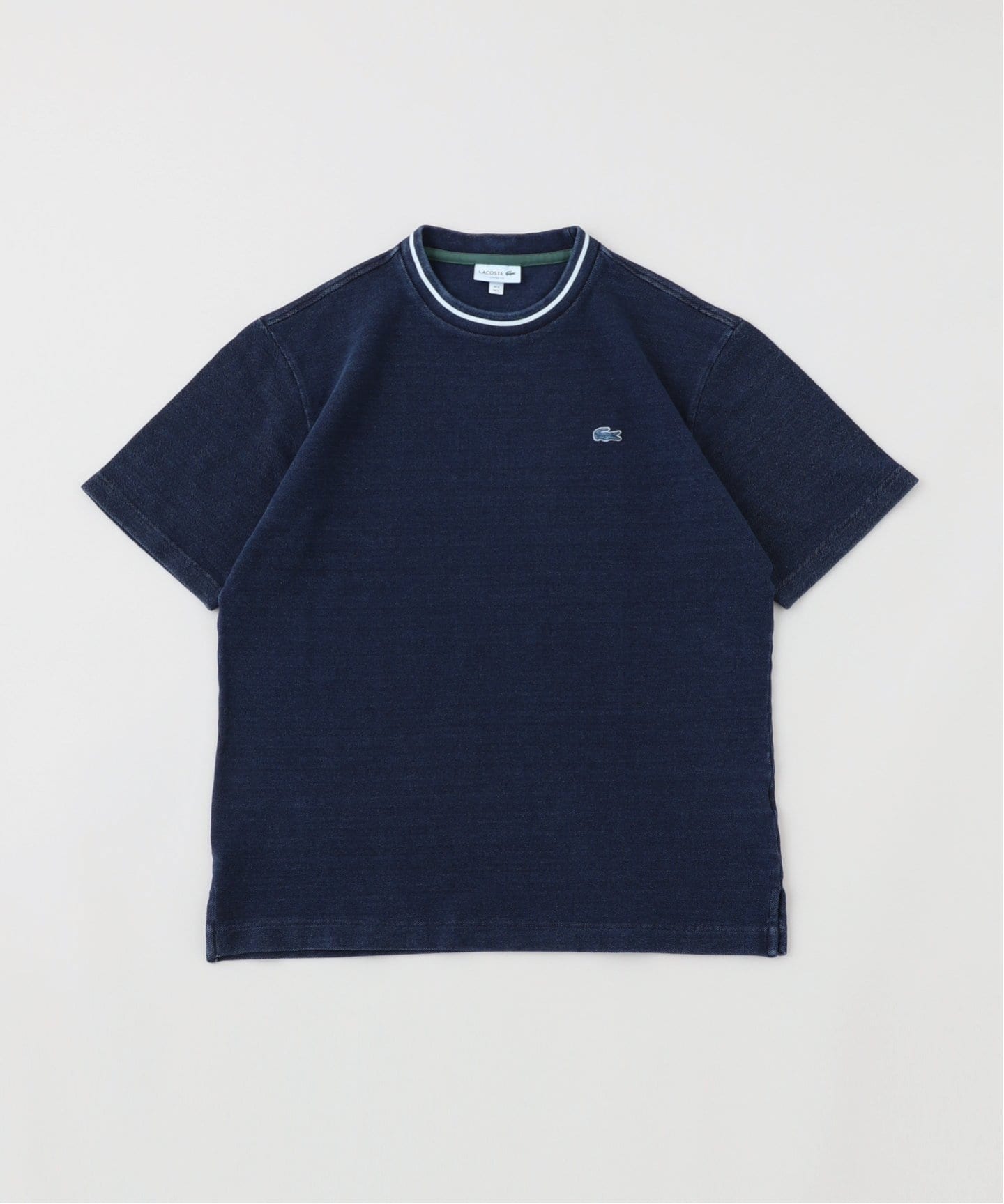 LACOSTE / ラコステ 配色リブニットインディゴTシャツ（Tシャツ