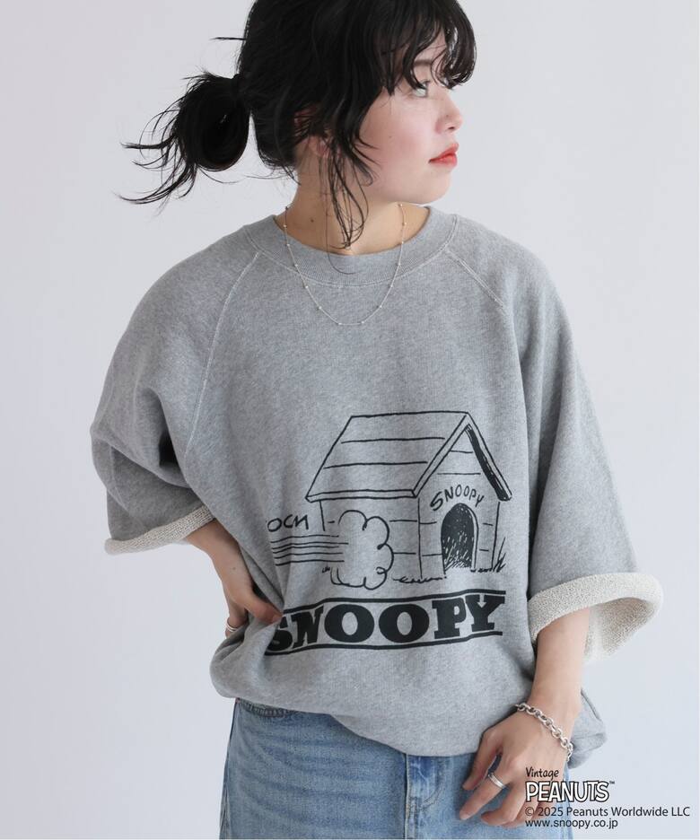 PEANUTS × SPORTS WEAR by relume 別注 ハーフスリーブスウェット（T 
