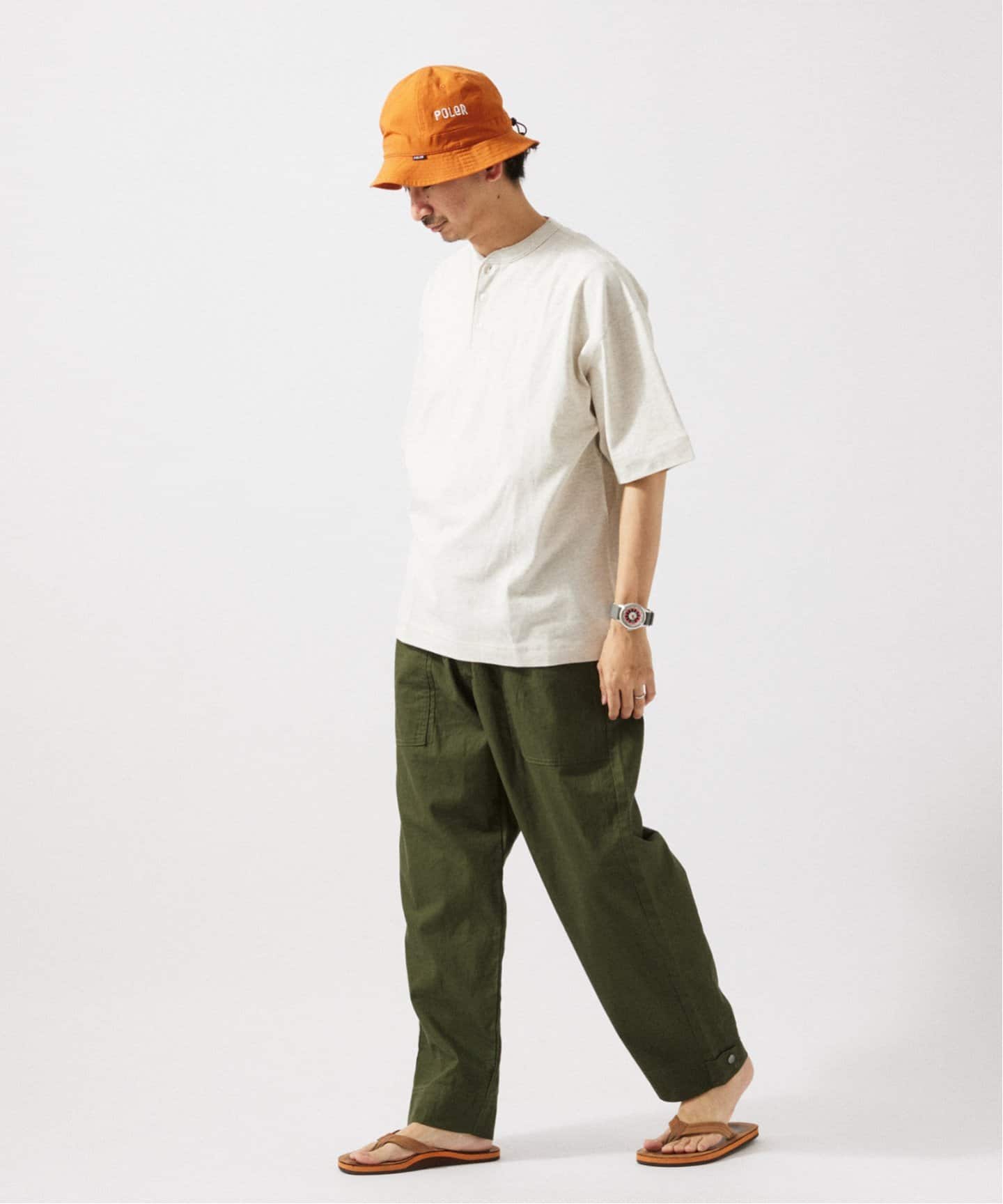 25SS ジャーナルスタンダード別注ヘルスニットへんりーネック Healthknit / ヘルスニット 別注 ヘンリーネックTシャツ（T