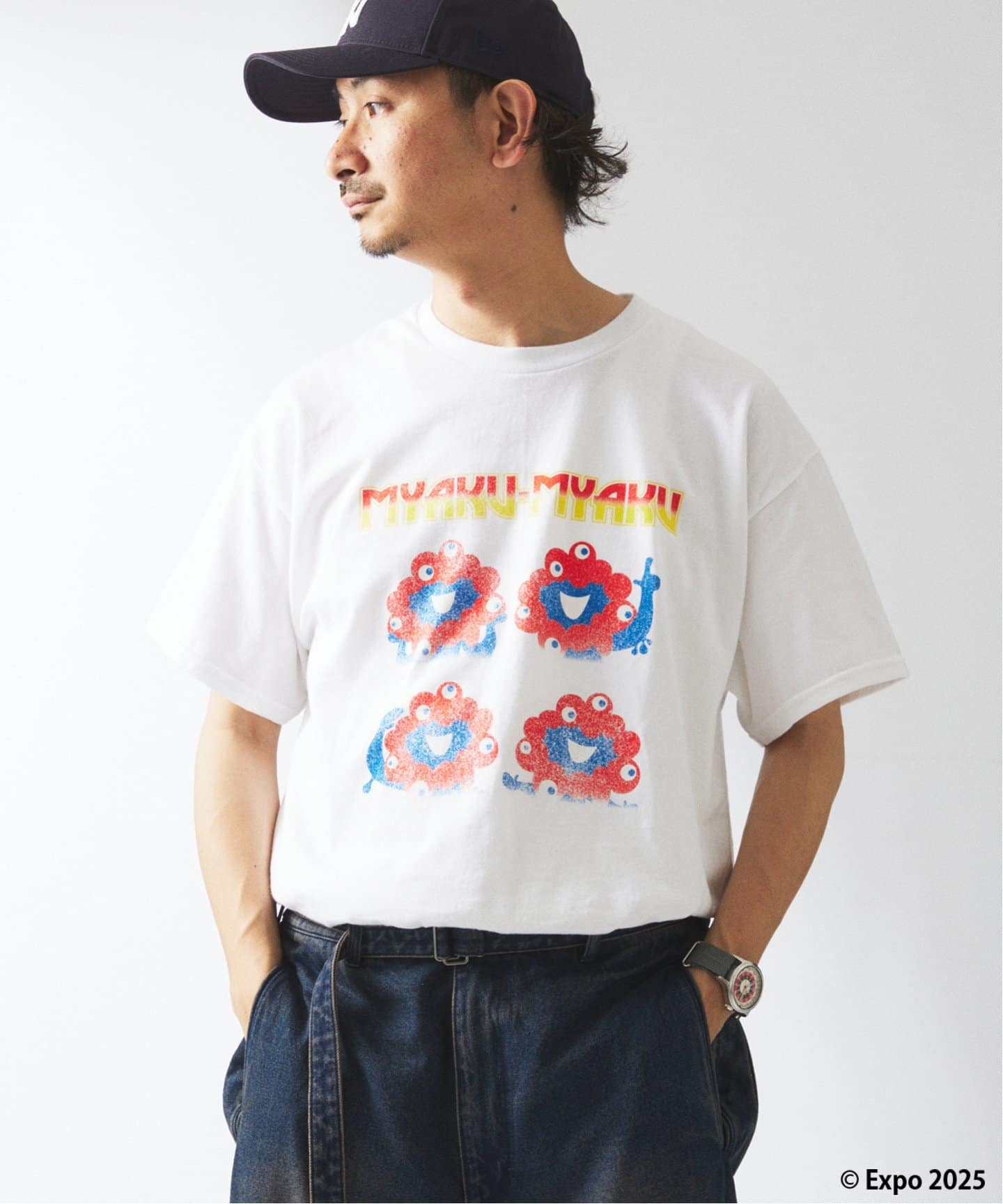追加予約》ミャクミャク × relume ハードロック プリントT（T