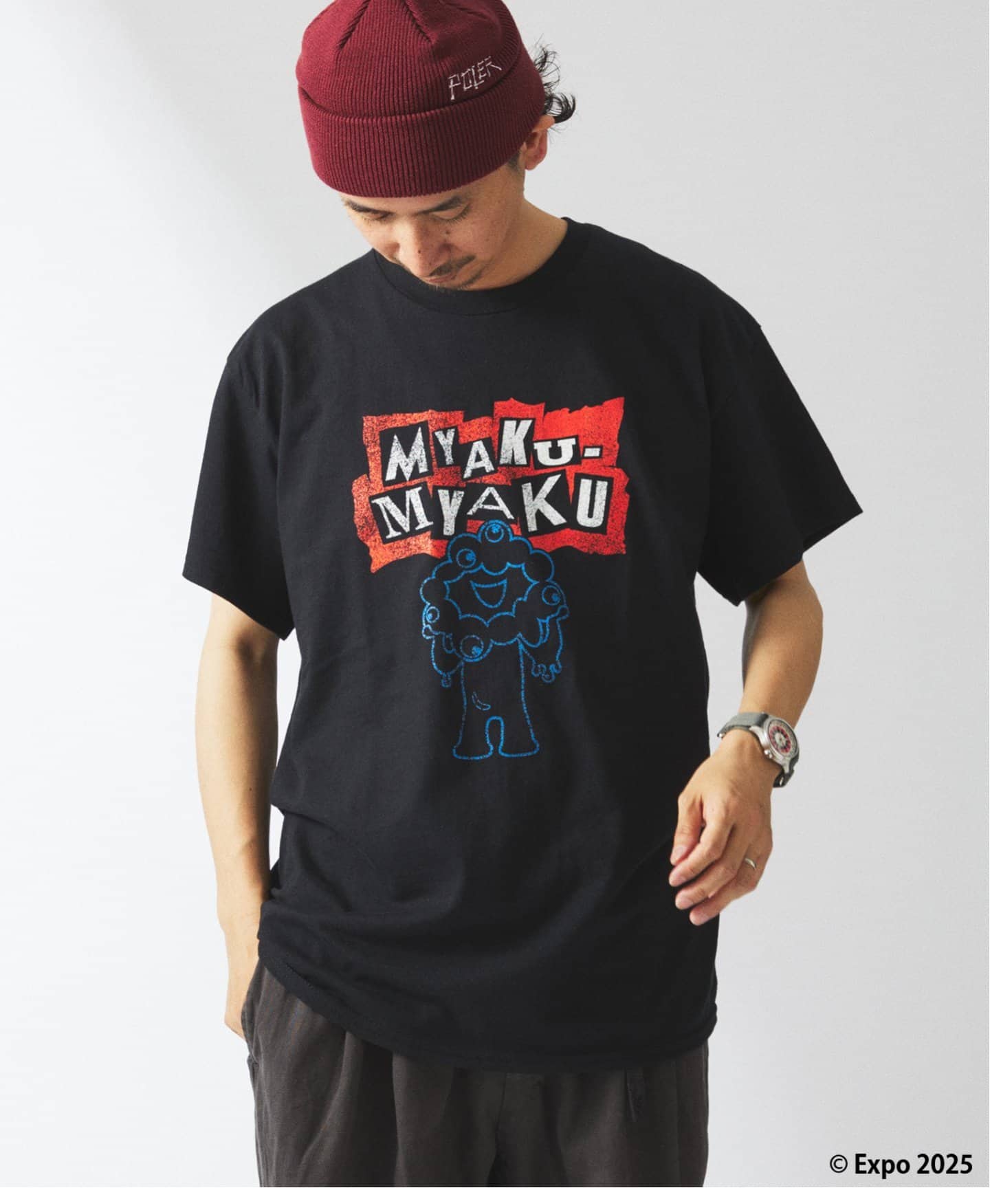 ミャクミャク × relume パンクロック プリントT シャツ ミャクミャク × relume パンクロック プリントT（Tシャツ