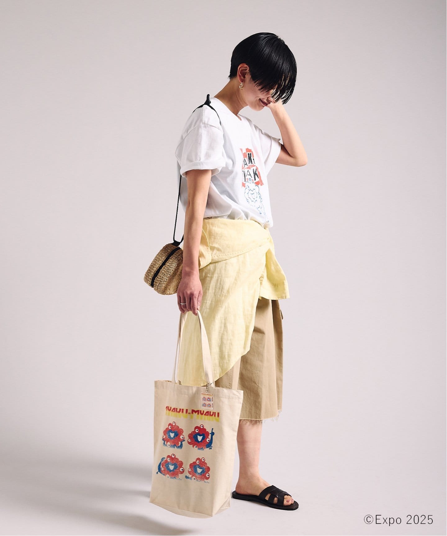 ミャクミャク × relume パンクロック プリントT（Tシャツ