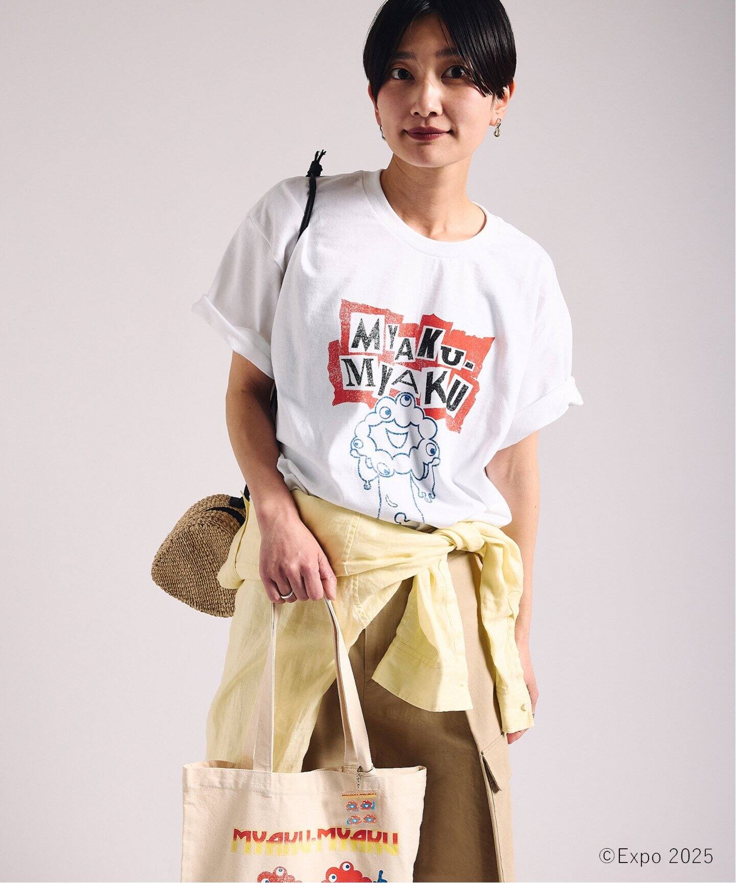 ミャクミャク × relume パンクロック プリントT シャツ ミャクミャク × relume パンクロック プリントT（Tシャツ