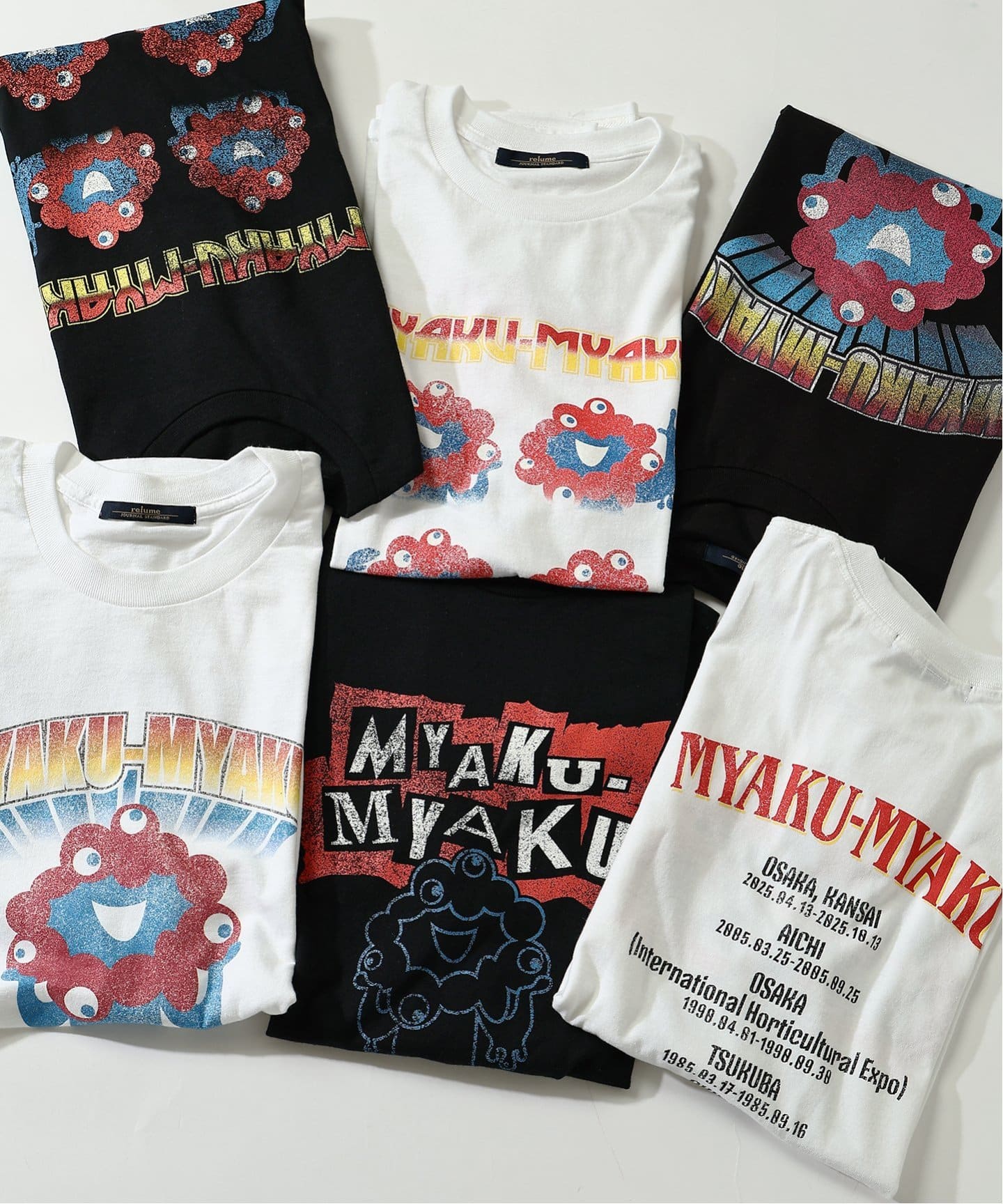 ジャーナルスタンダード レリューム MYAKU MYAKU ロックTシャツ ミャクミャク × relume ハードロック プリントT（Tシャツ