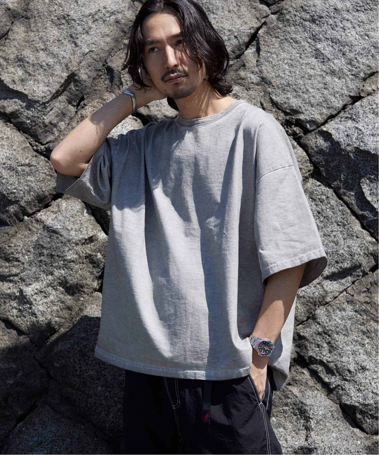 J.S.Homestead / コールドダイ ダメージネックTシャツ