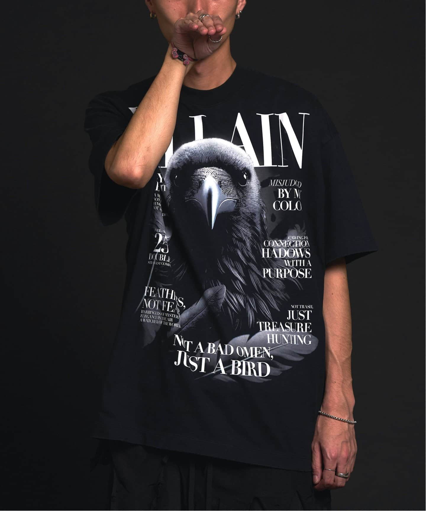 パティ　doublet viilain　t-shirt doublet(ダブレット)のVILLAIN COVER PRINT T-SHIRT REDの通販