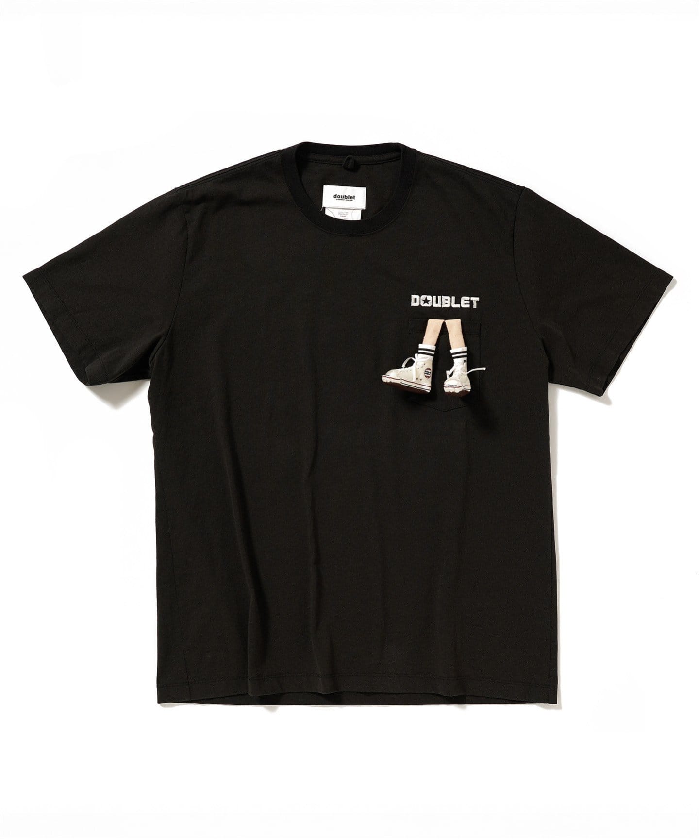 doublet ダブレット 21SS Tシャツ CHRISTMAS 黒 L doublet / ダブレット JACK PURCELL ALLSTAR EMB T-SHIRT(T
