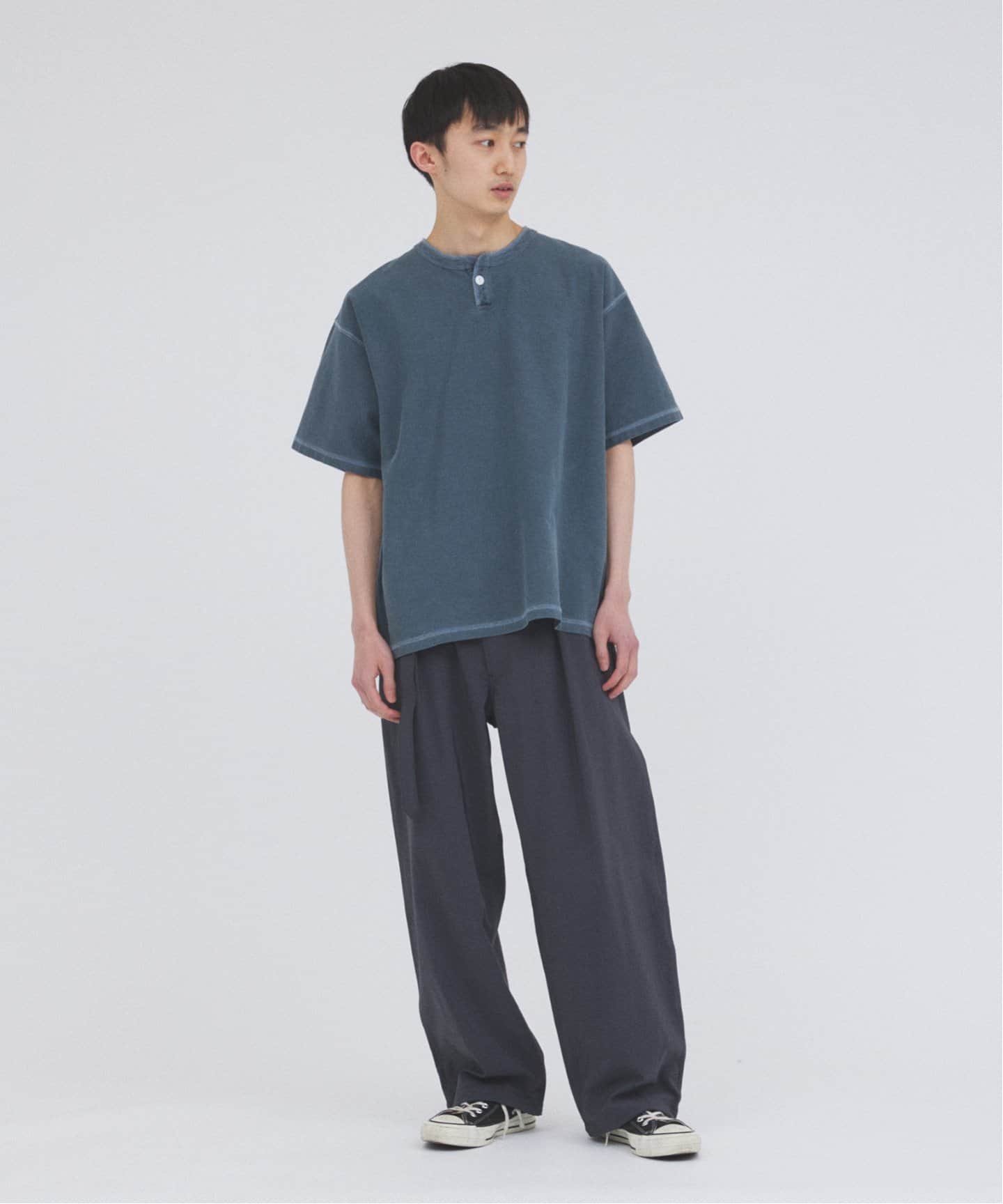 OE バック ジャージー ピグメント ヘンリーネック Tシャツ（Tシャツ