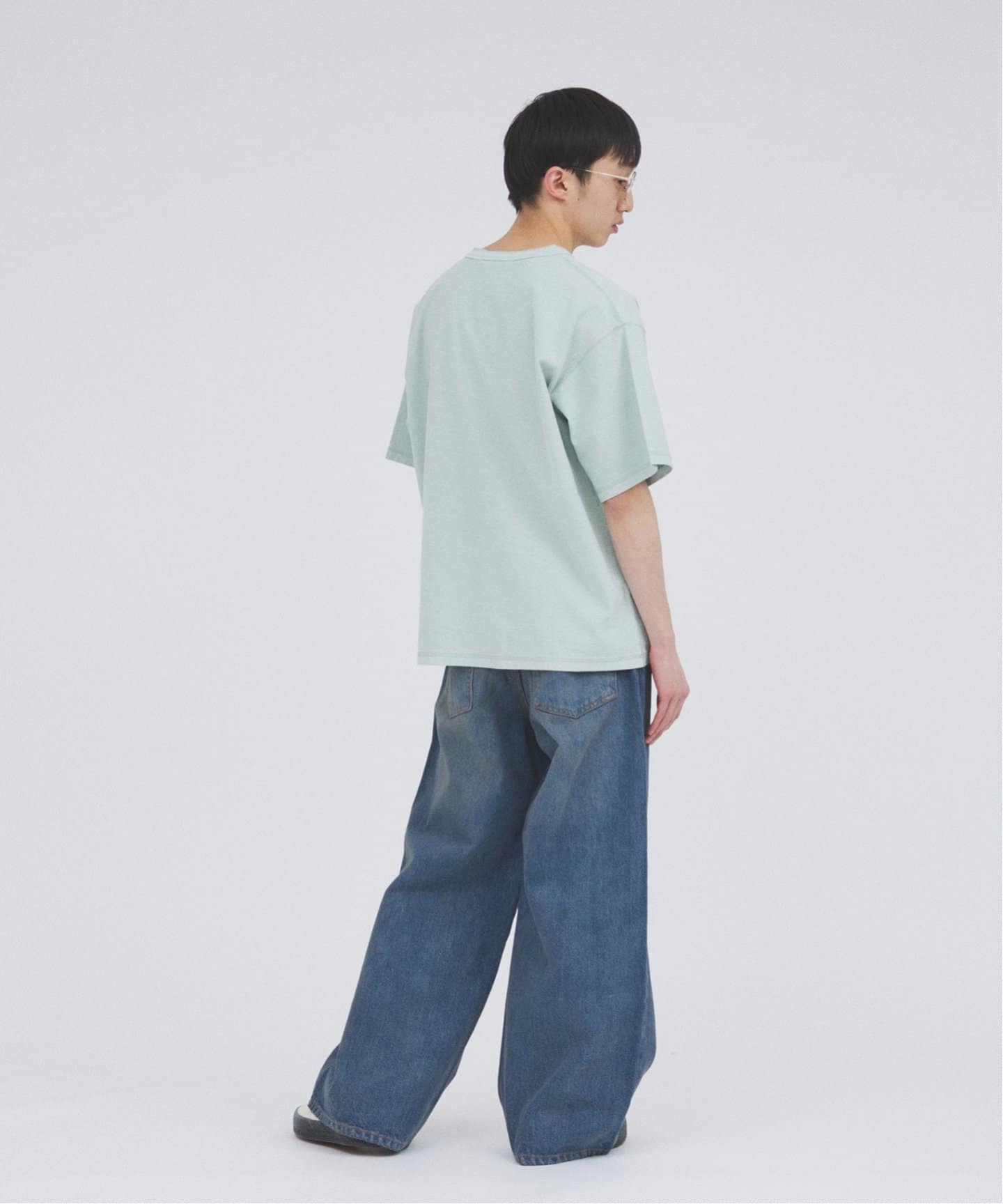 OE バック ジャージー ピグメント ヘンリーネック Tシャツ（Tシャツ