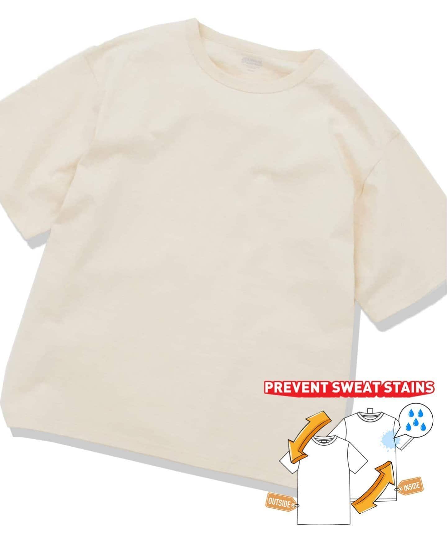 US コットン 14S 汗染み 防止 無地Tシャツ