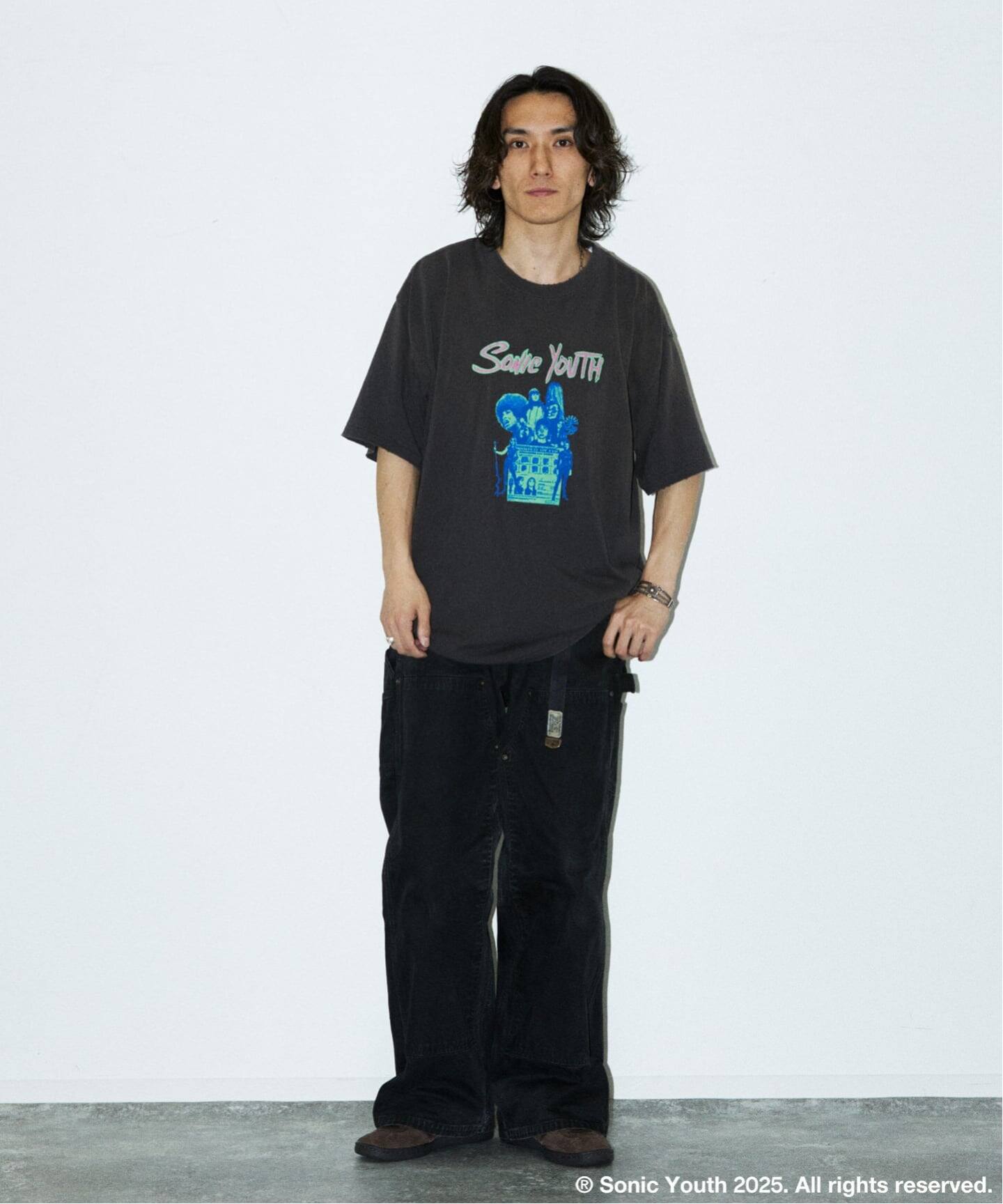 バンT ソニックユース&シンプソンズ　SONIC YOUTH M ブラック バンT ソニックユース&シンプソンズ SONIC YOUTH M ブラック