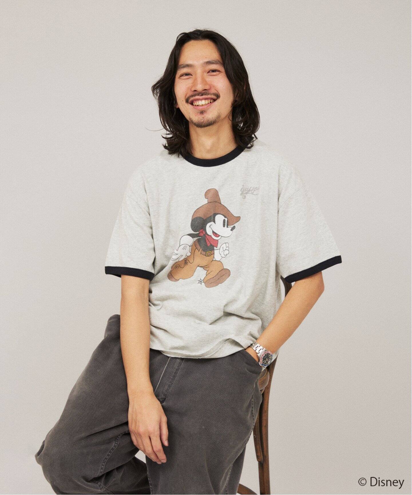 MICKEY MOUSE / ミッキー マウス 別注ウェスタンプリント Tシャツ（T