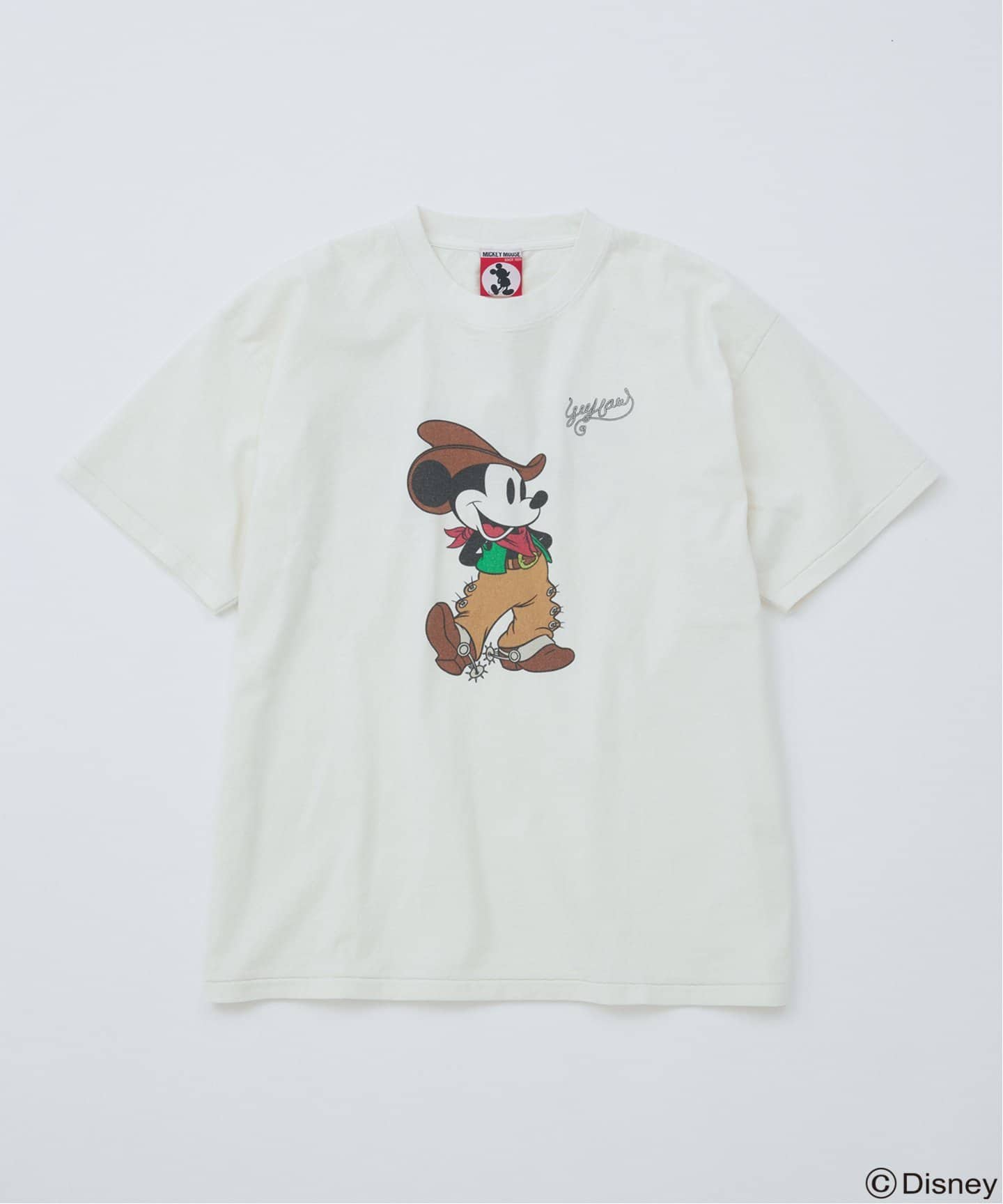 MICKEY MOUSE / ミッキー マウス 別注ウェスタンプリント Tシャツ