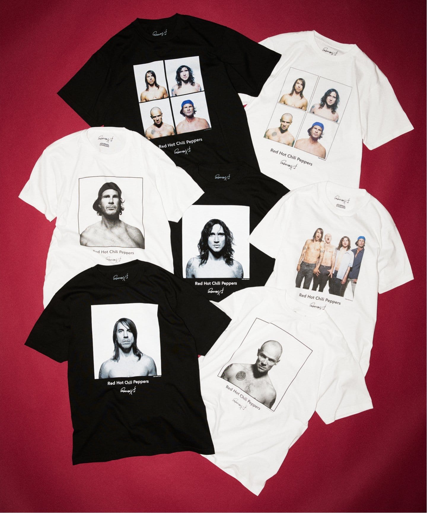 レッドホットチリペッパーズ by ロス・ハルフィン プリント Tシャツ ブラック レッドホットチリペッパーズ by ロス・ハルフィン プリント Tシャツ（T