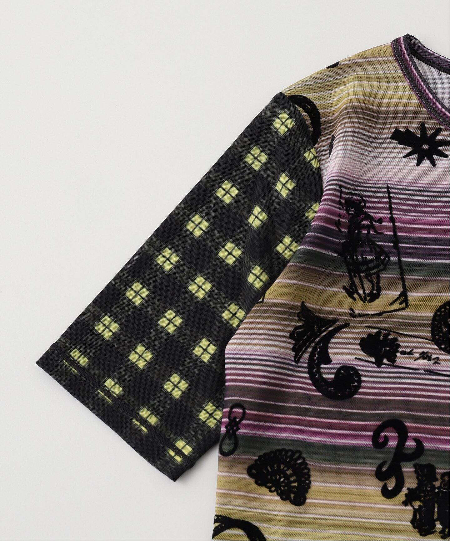 CHOPOVA LOWENA/チョポヴァ・ロウェナ】 DS Sl Flocked Mesh Top