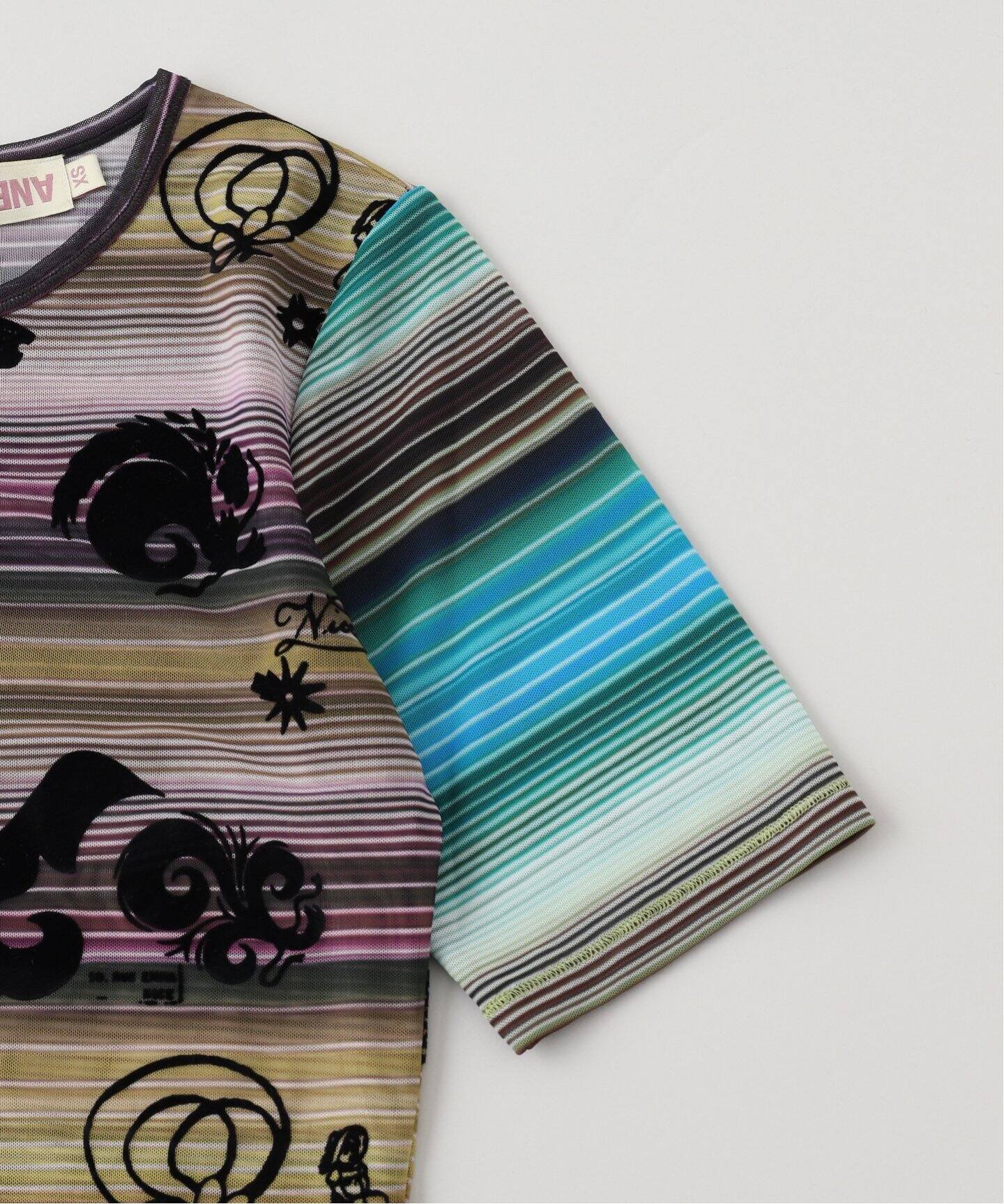 CHOPOVA LOWENA/チョポヴァ・ロウェナ】 DS Sl Flocked Mesh Top