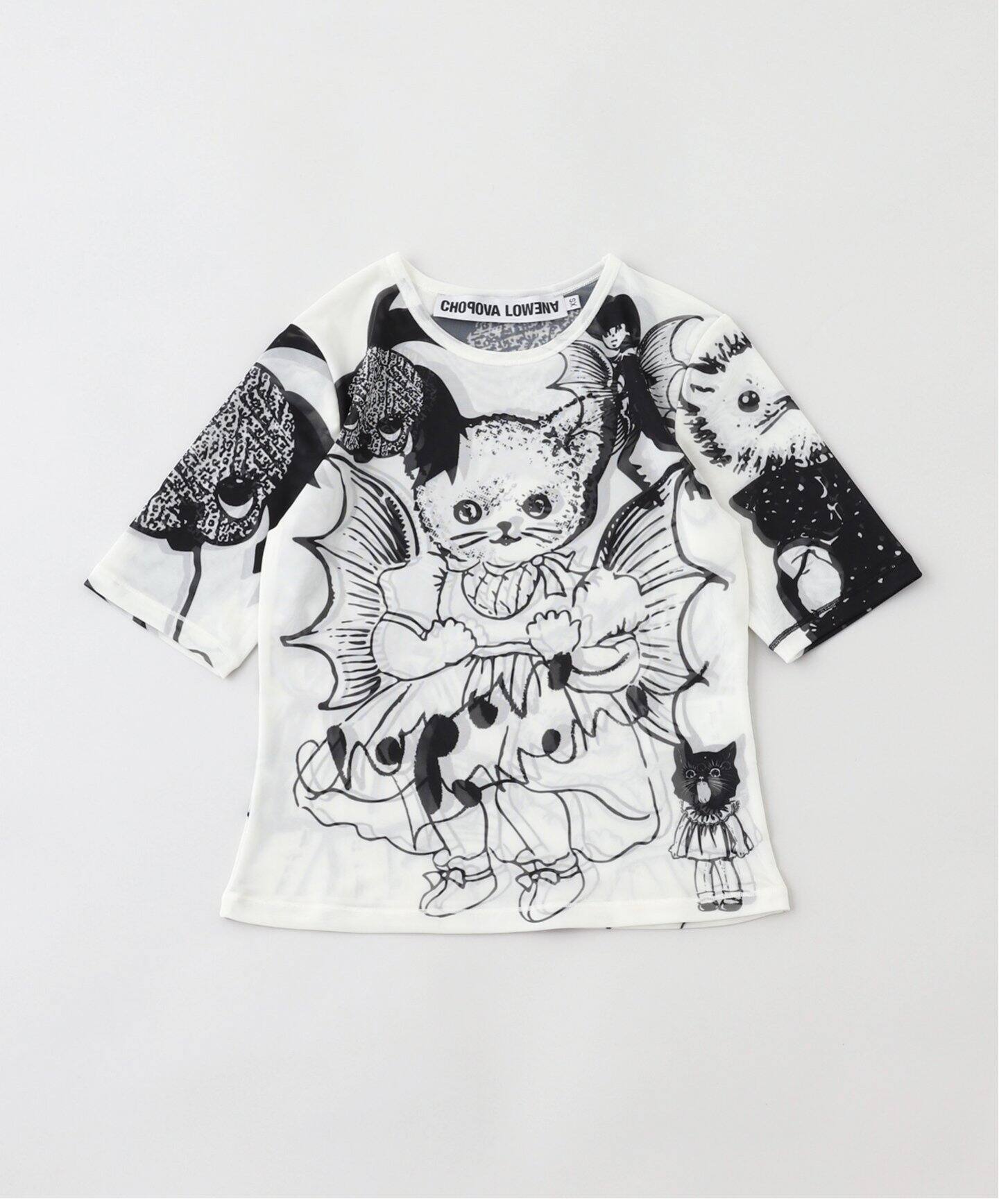 CHOPOVA LOWENA/チョポヴァ・ロウェナ】 Cat Short Sl Mesh Top（T 