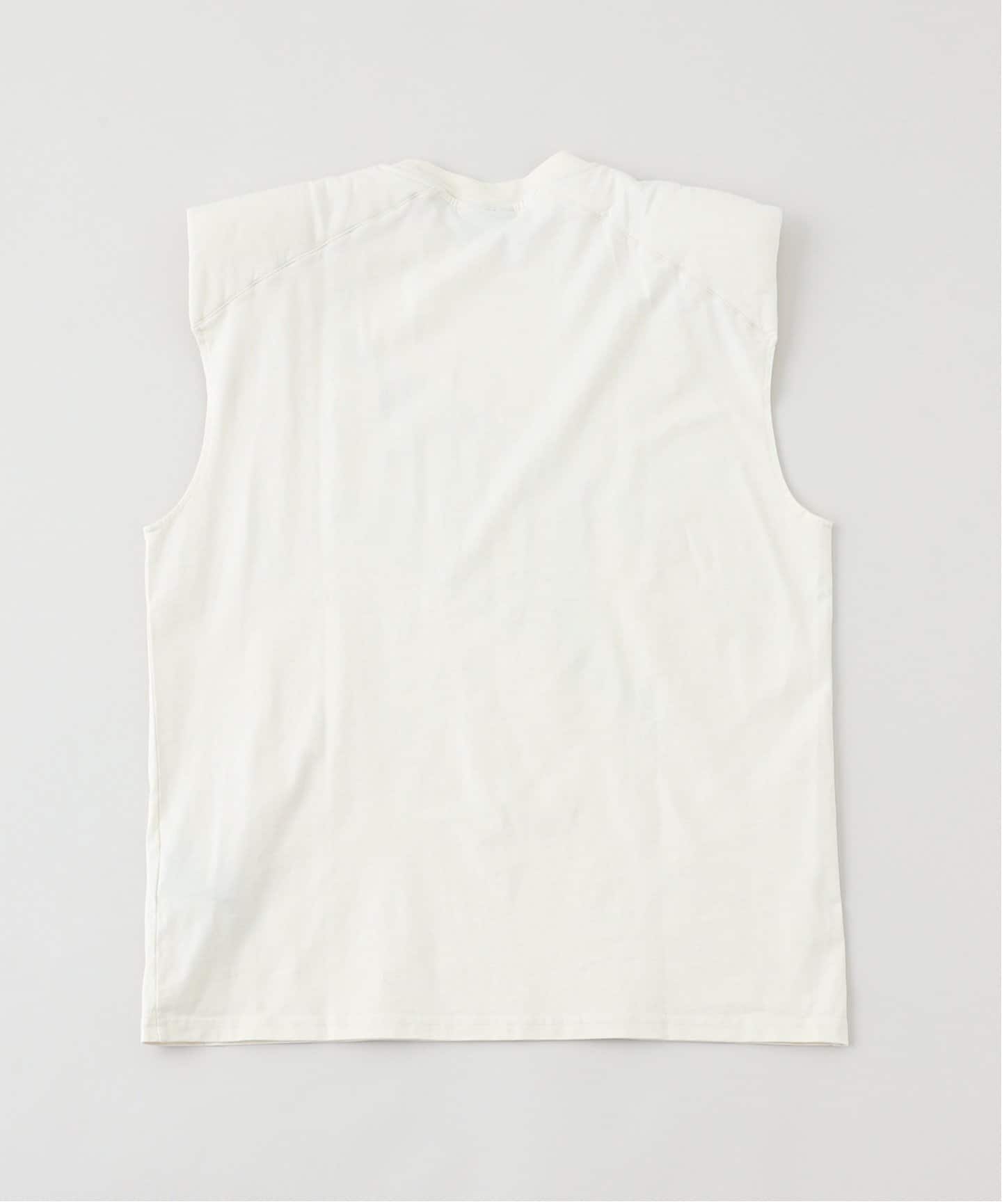 BLUEMARBLE / ブルーマーブル】 Padded Shoulder Sleeveless T