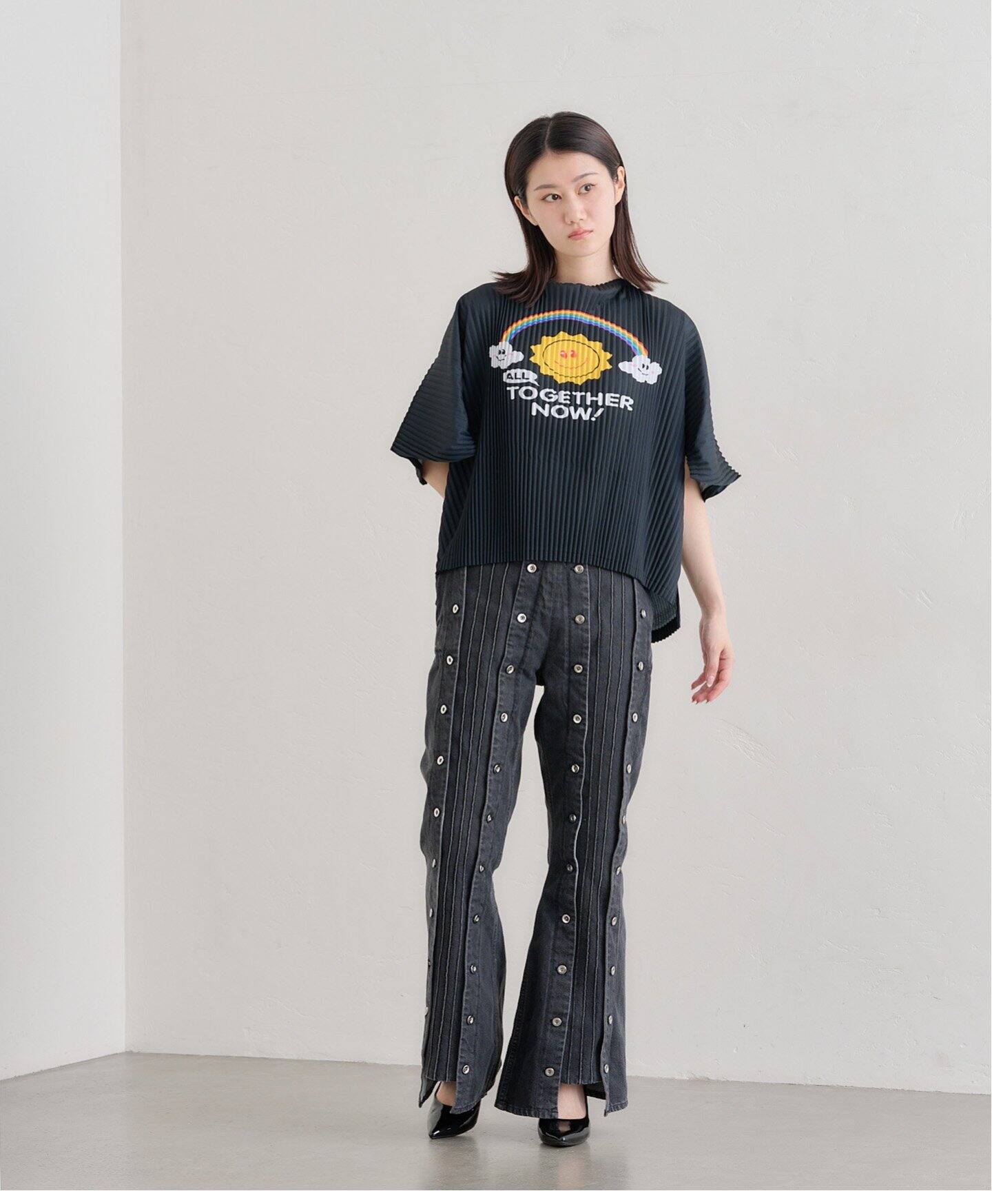 YOHEI OHNO / ヨウヘイオオノ】 Big Pleats T-shirt（Tシャツ